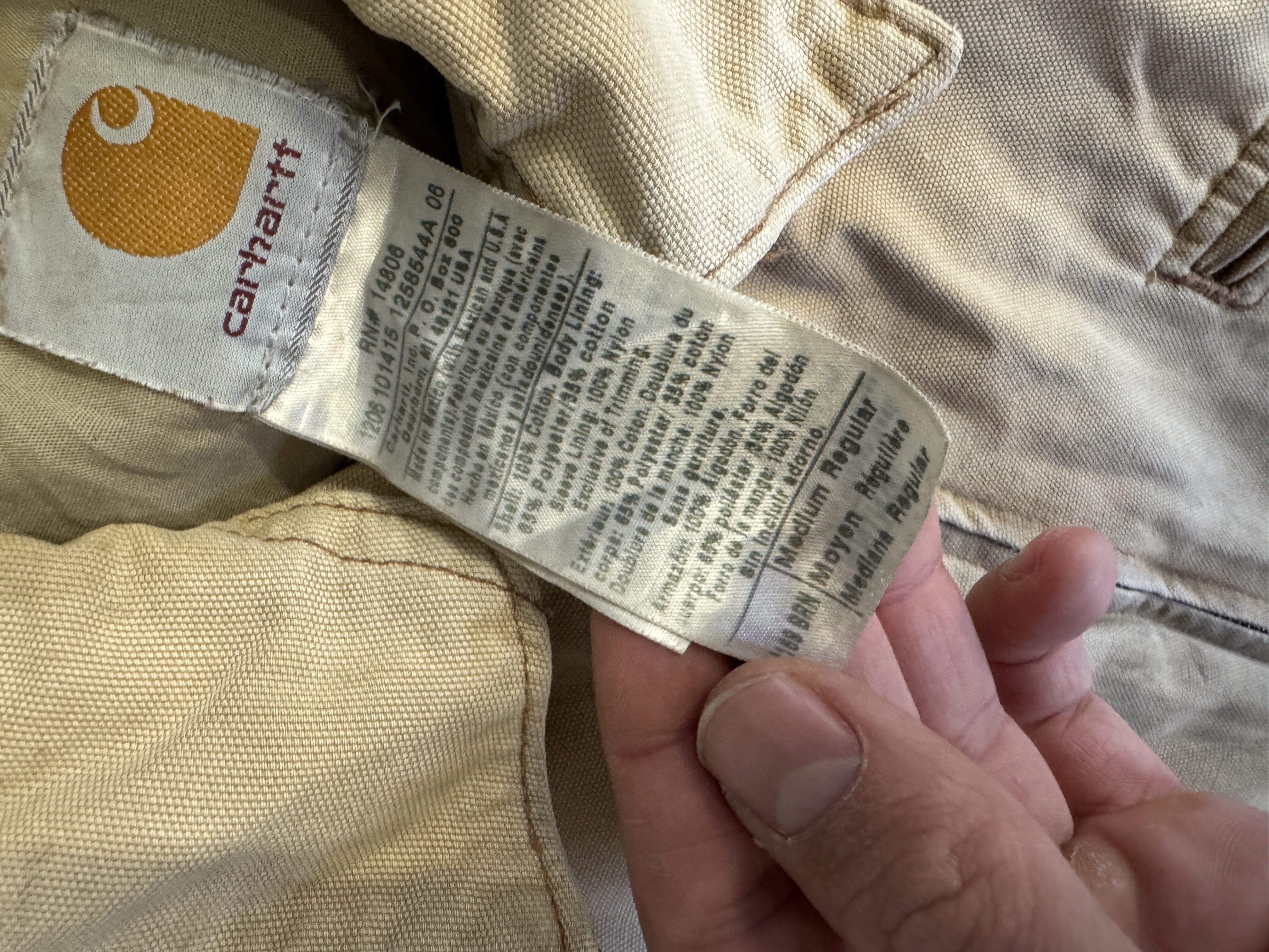 Beige Corduroy Work Lightweight Jacket Taglia M