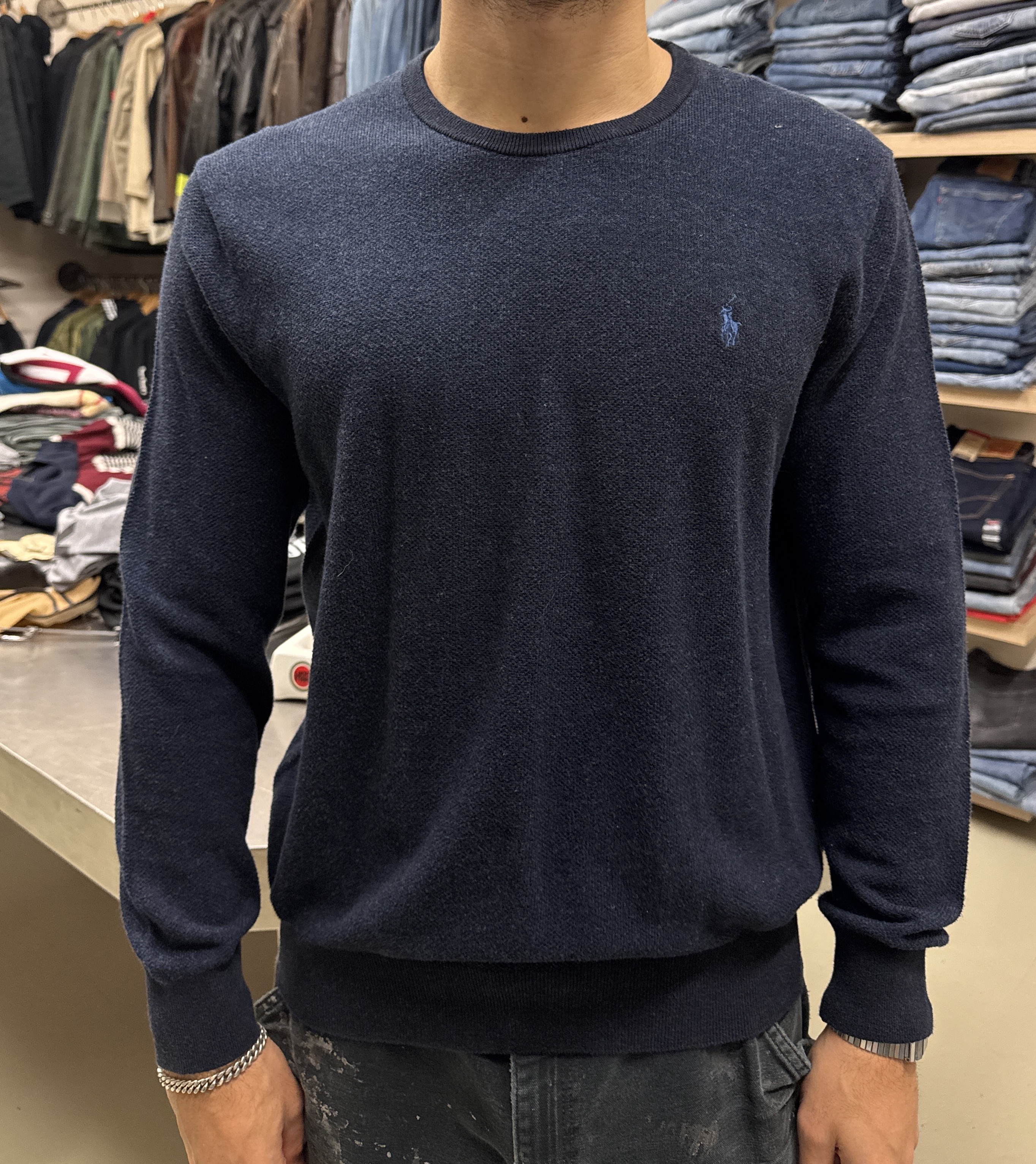 Maglione uomo blu navy taglia XL