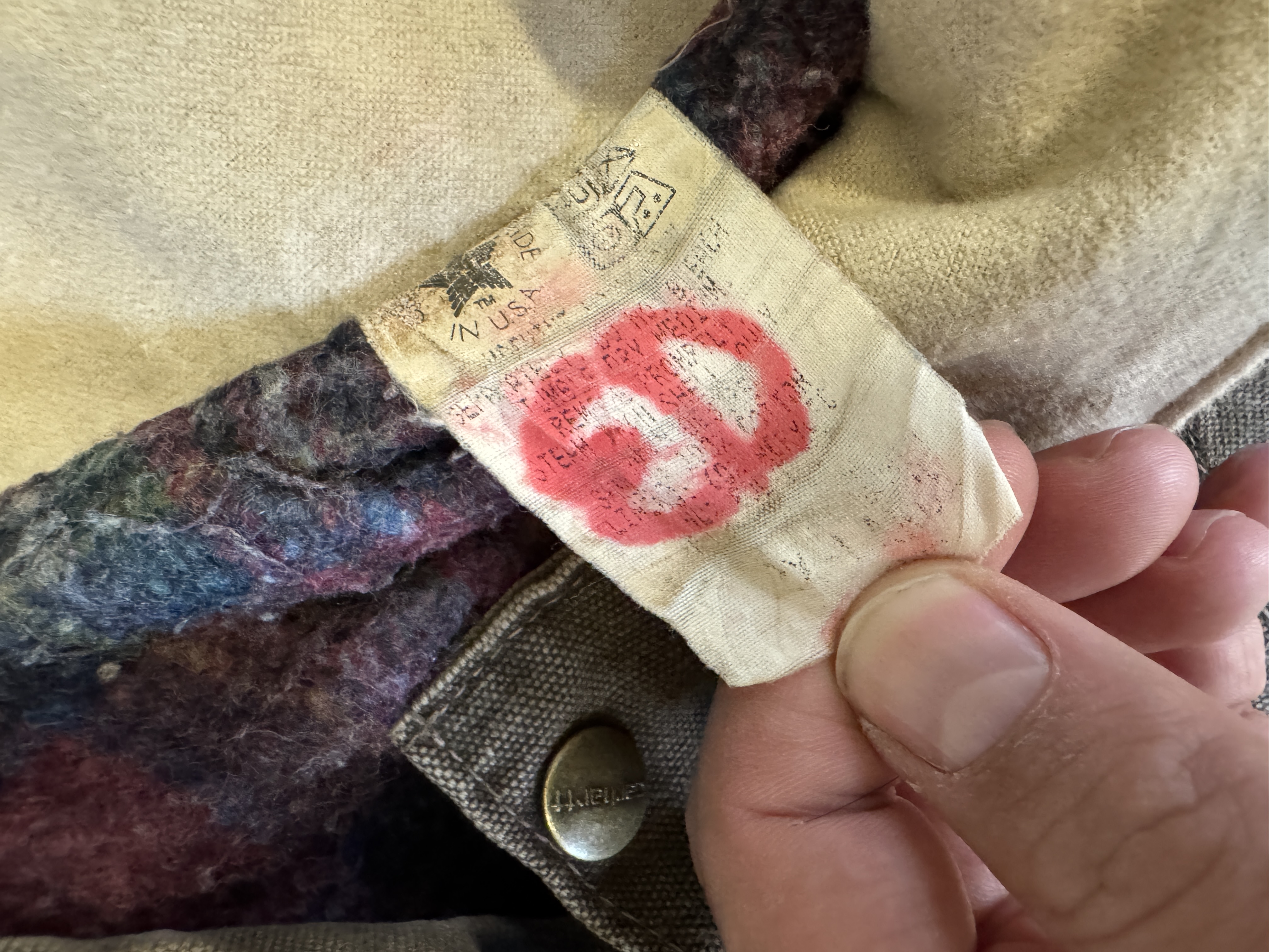 Vintage Carhartt CW082 Duster Chore Cape Coat Brown Size XXL