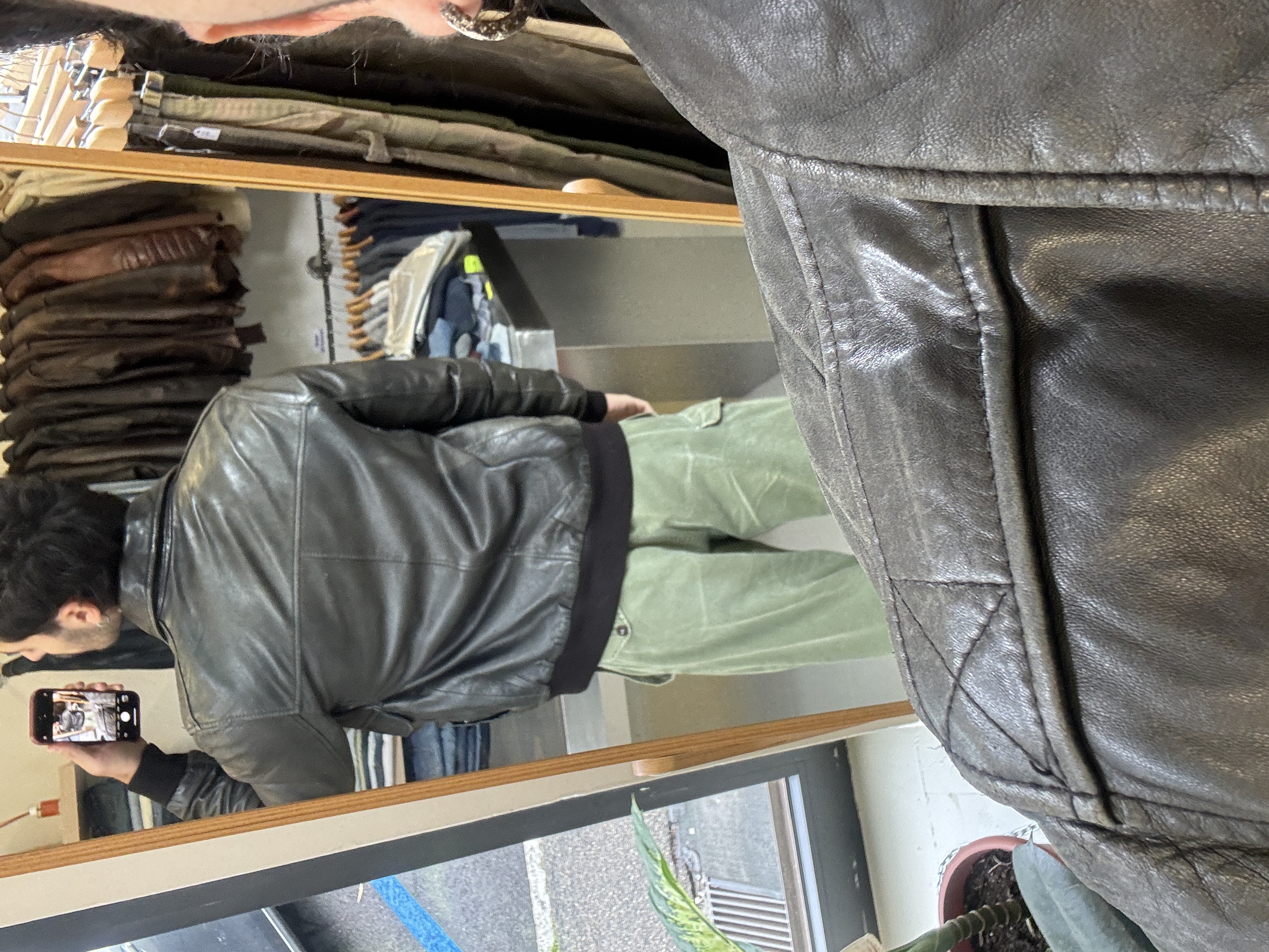 Quicksilver Leather Jacket taglia S