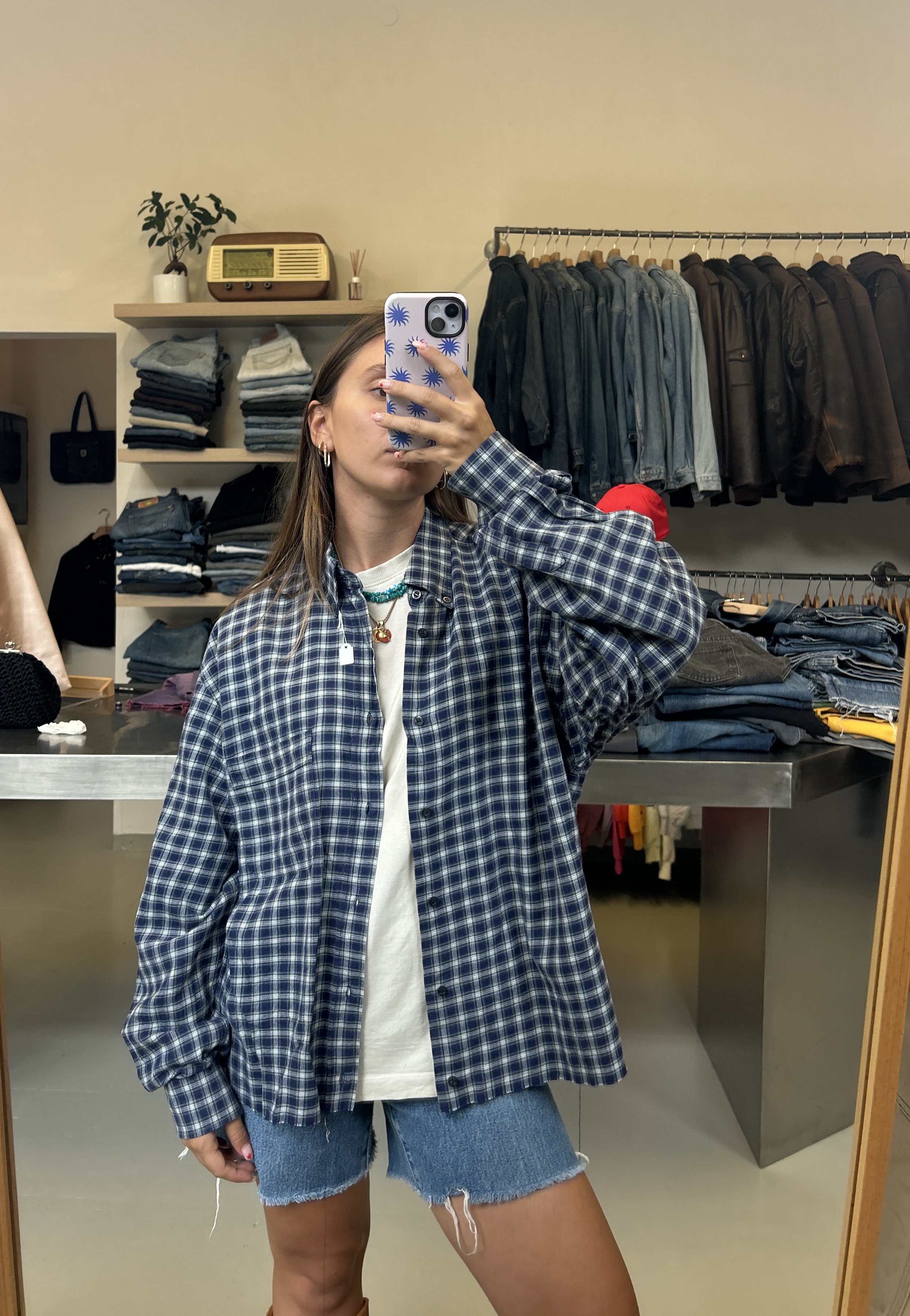 Oversized Checkered Shirt Taglia L/XL