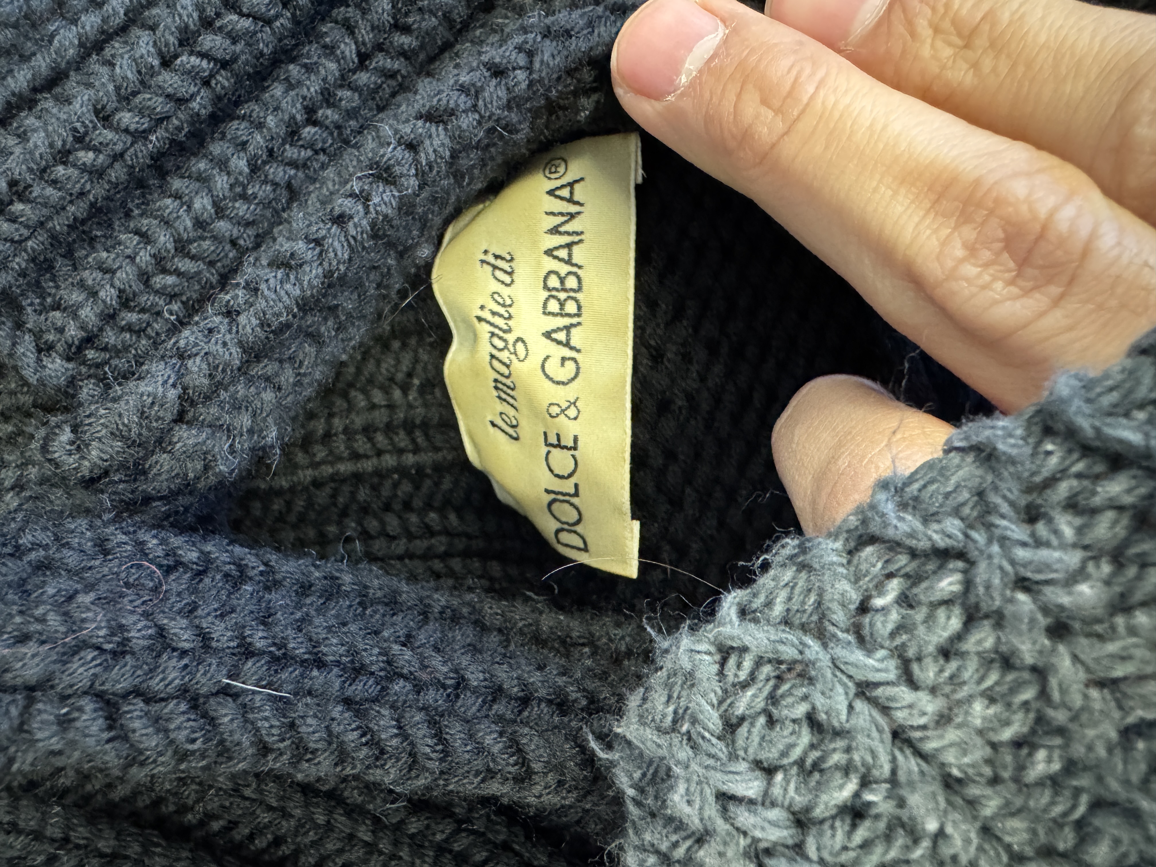 Dolce & Gabbana cardigan blu a coste taglia XL