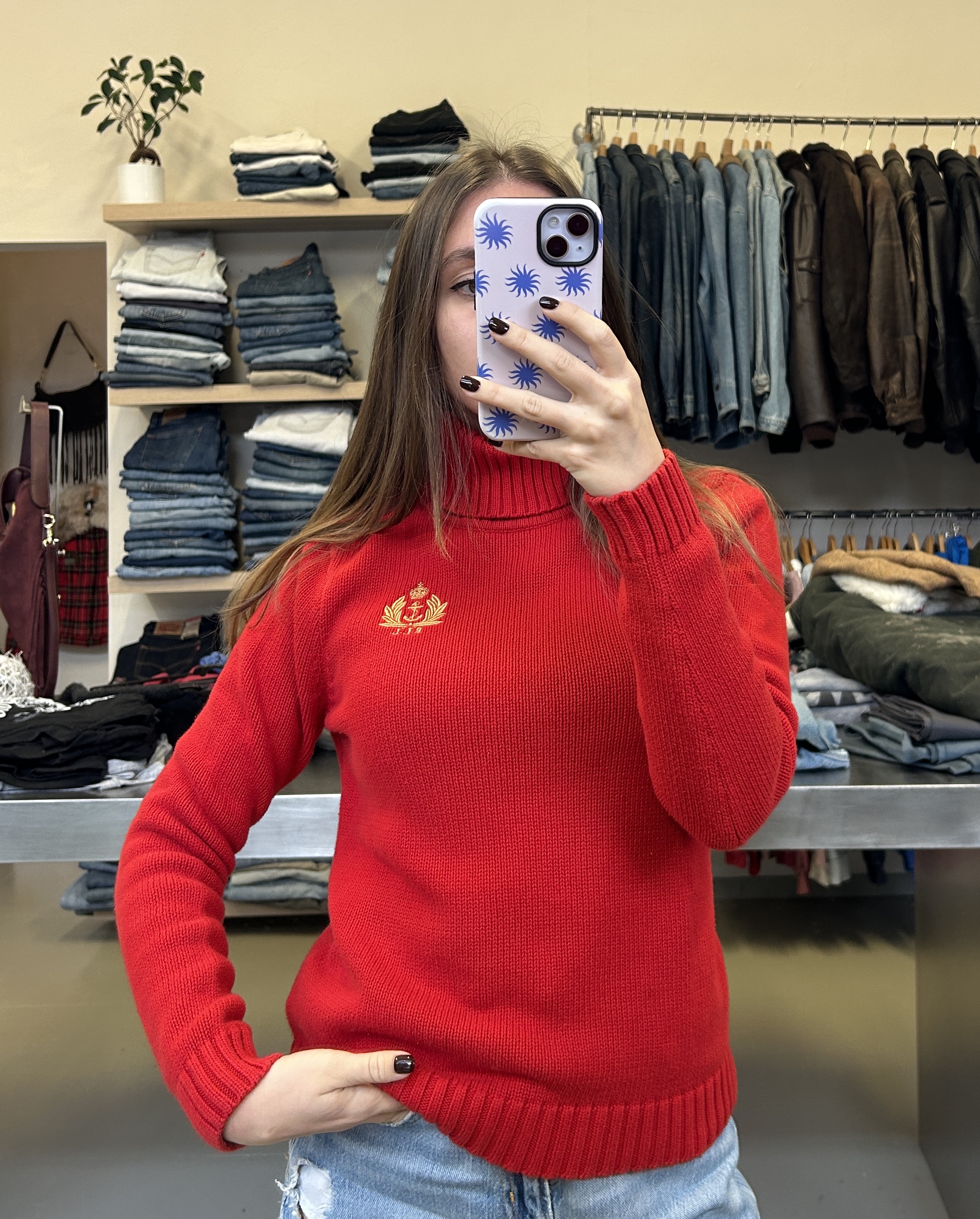 Red Turtleneck Sweater