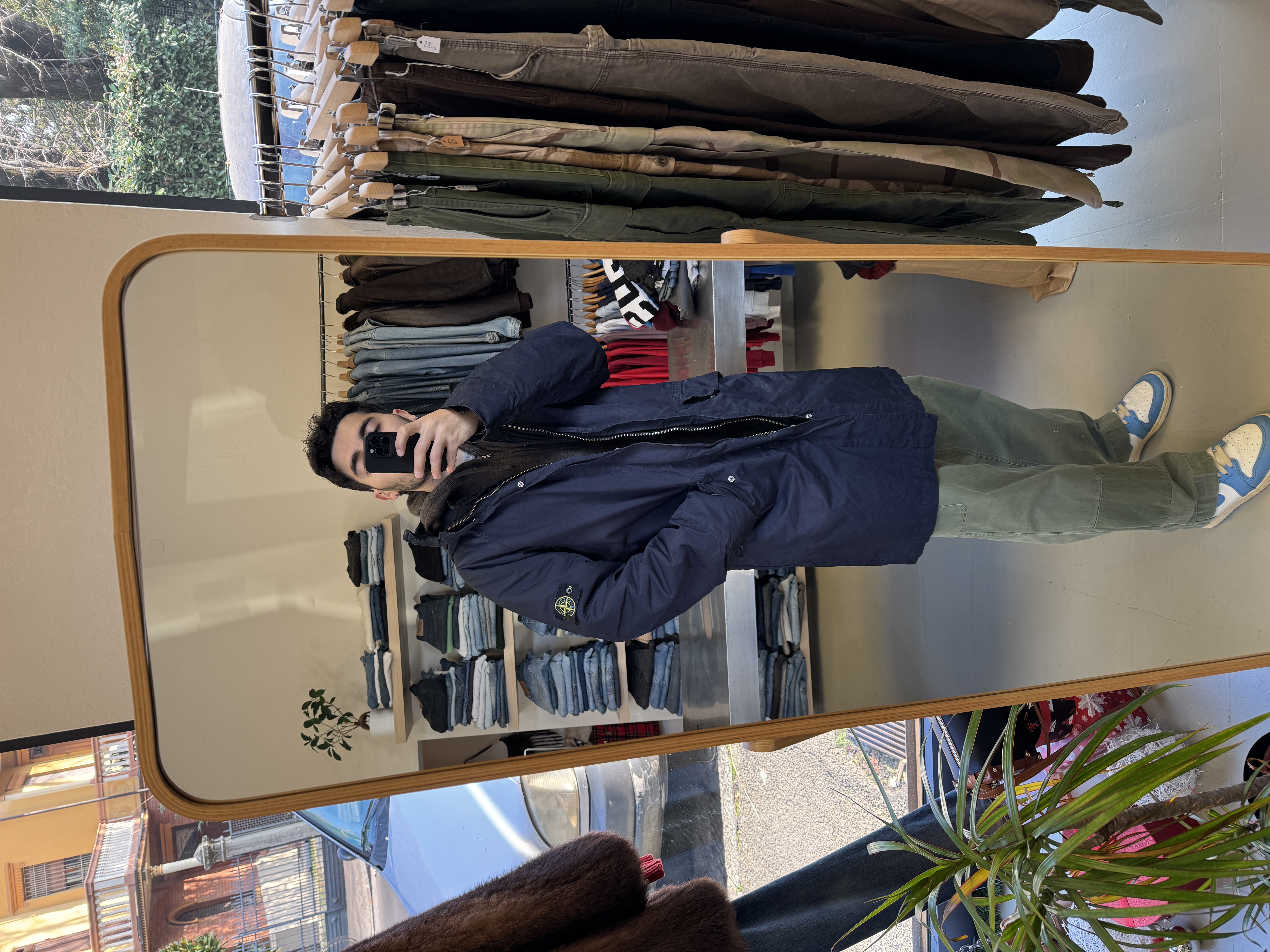 Stone Island Navy hooded jacket taglia L