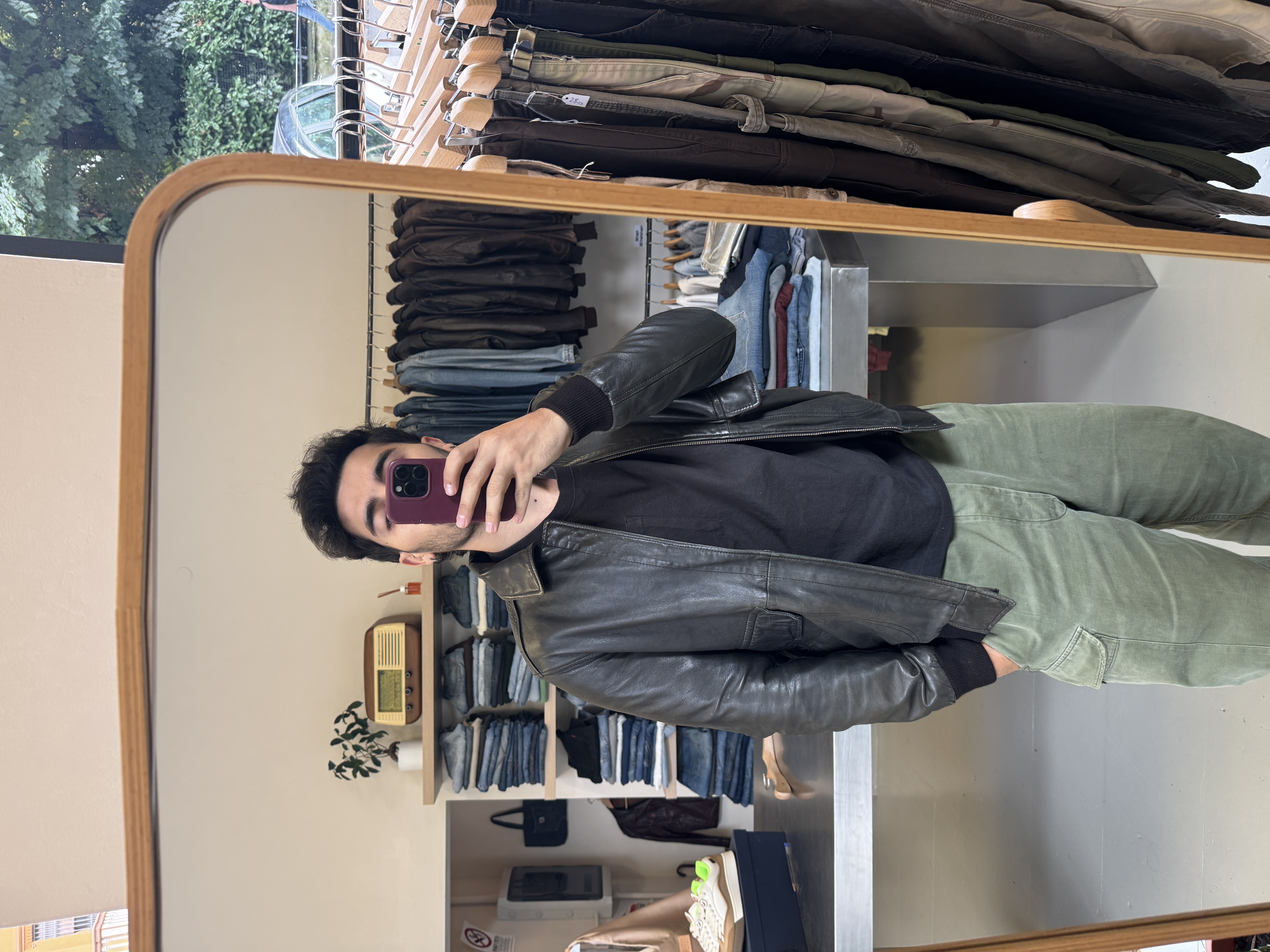 Quicksilver Leather Jacket taglia S
