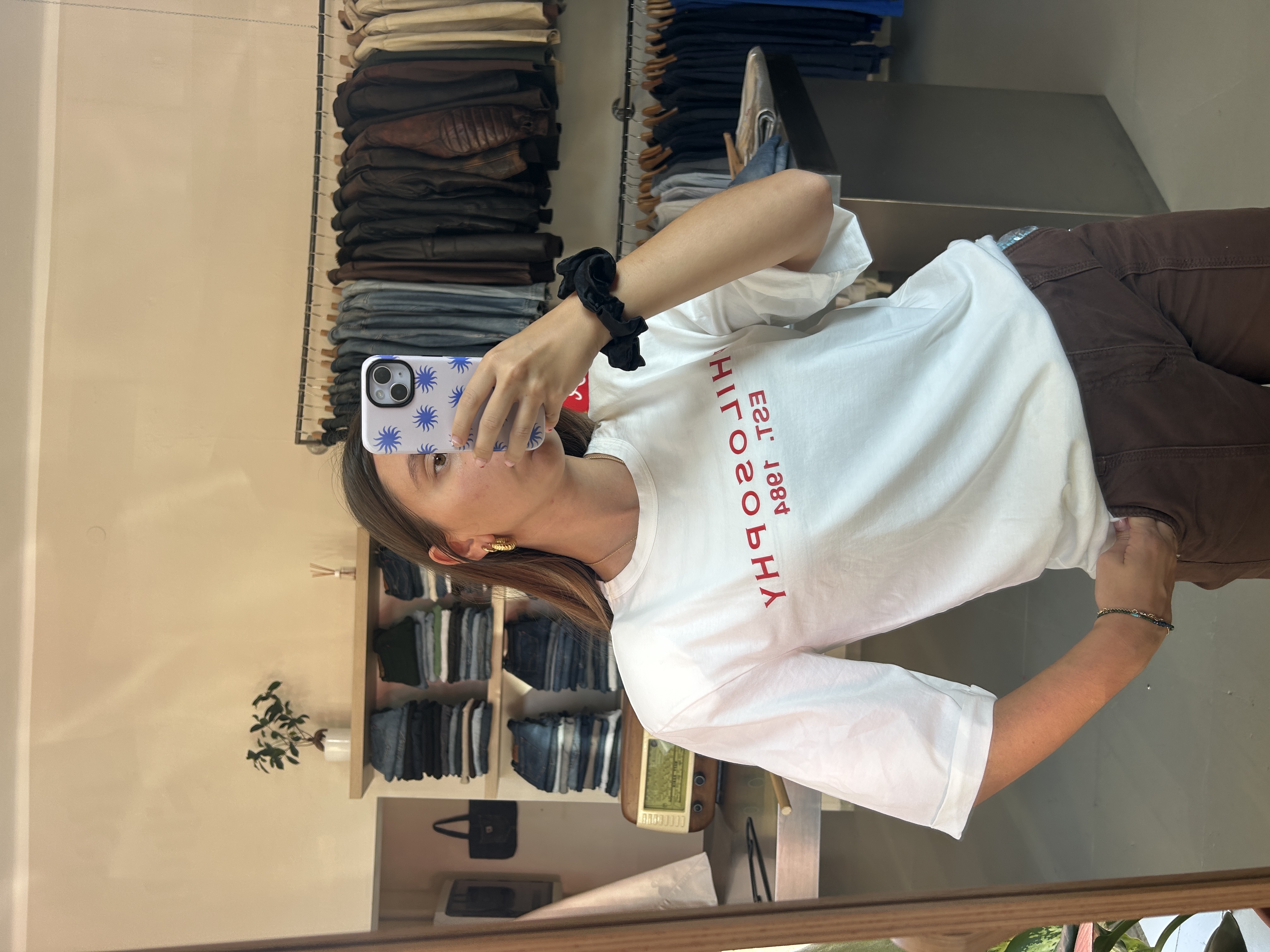White Graphic T-shirt Philosophy taglia S