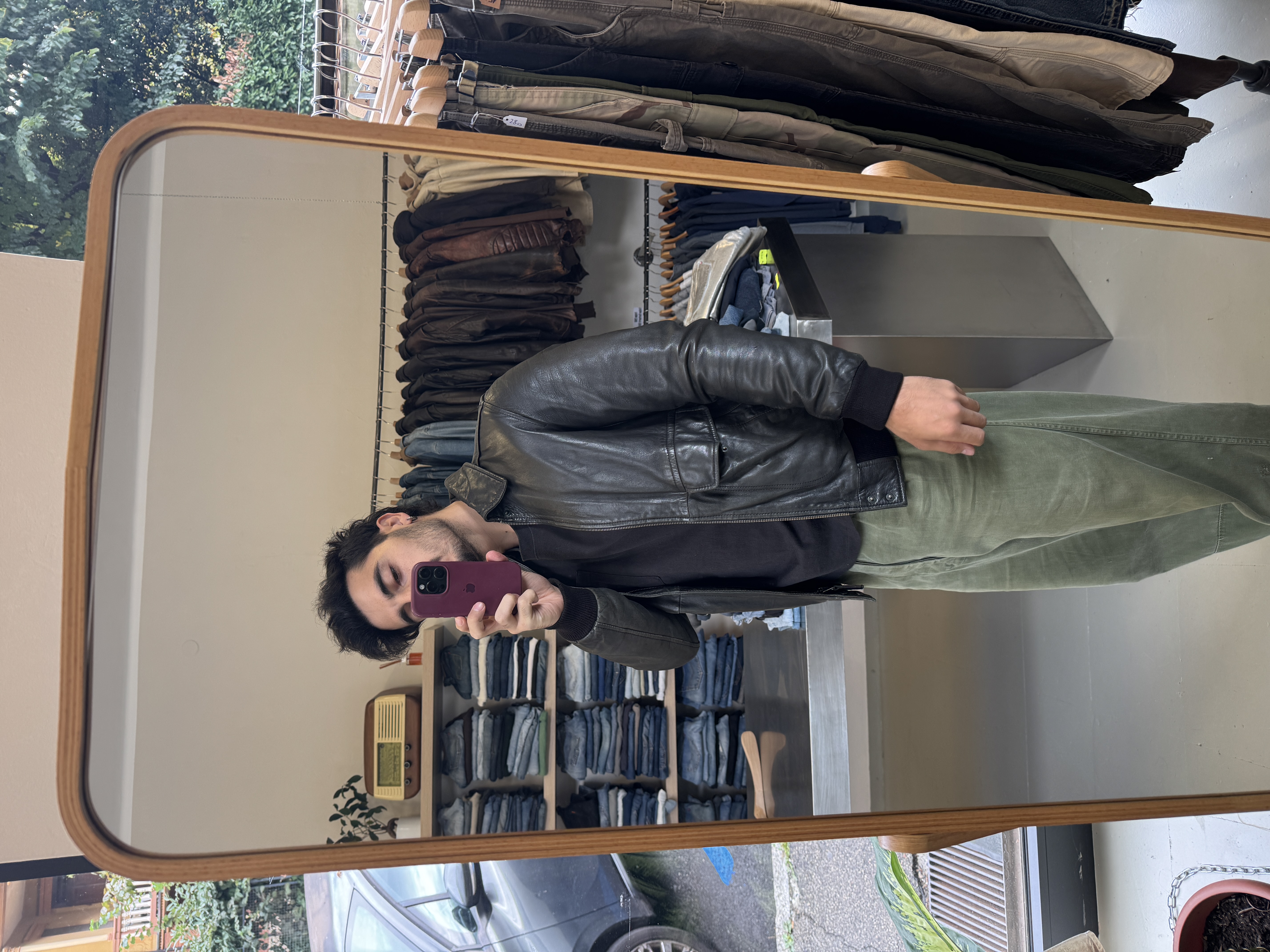 Quicksilver Leather Jacket taglia S