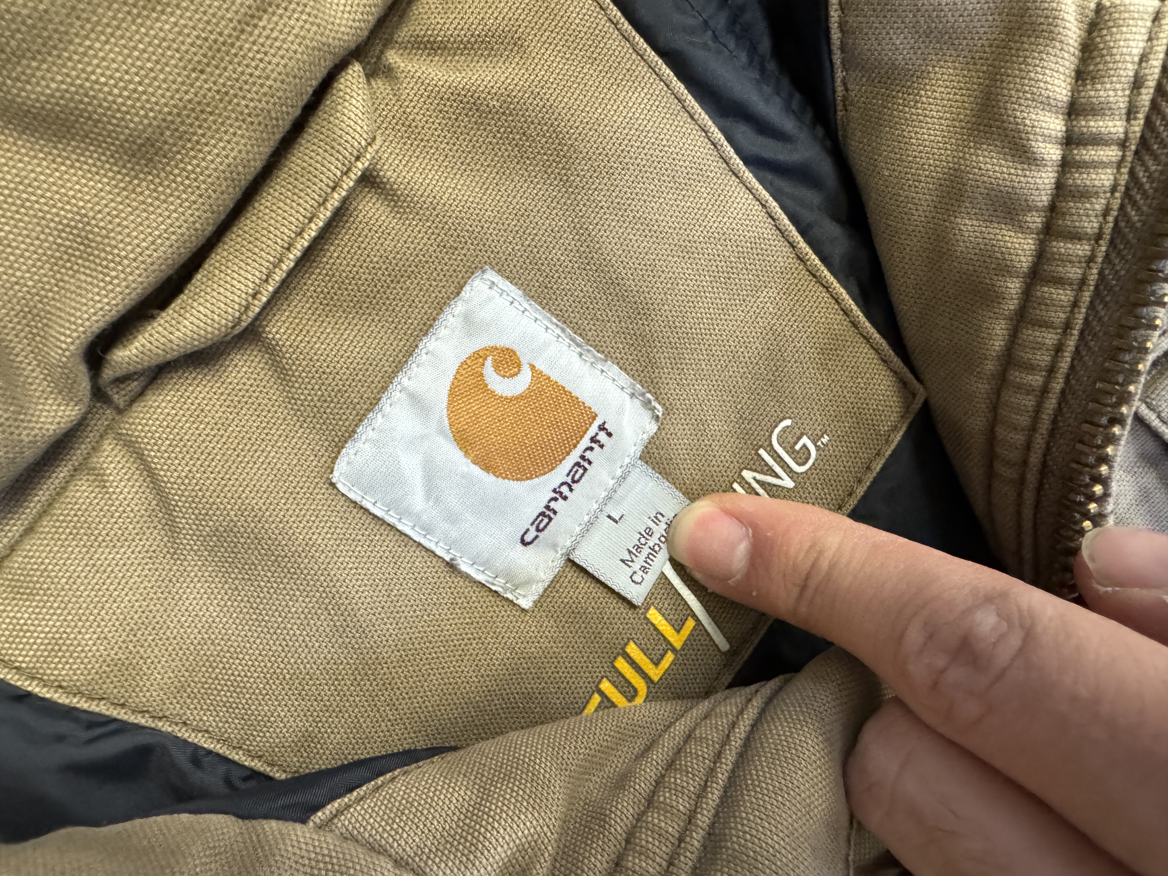 Carhartt hooded work jacket taglia L