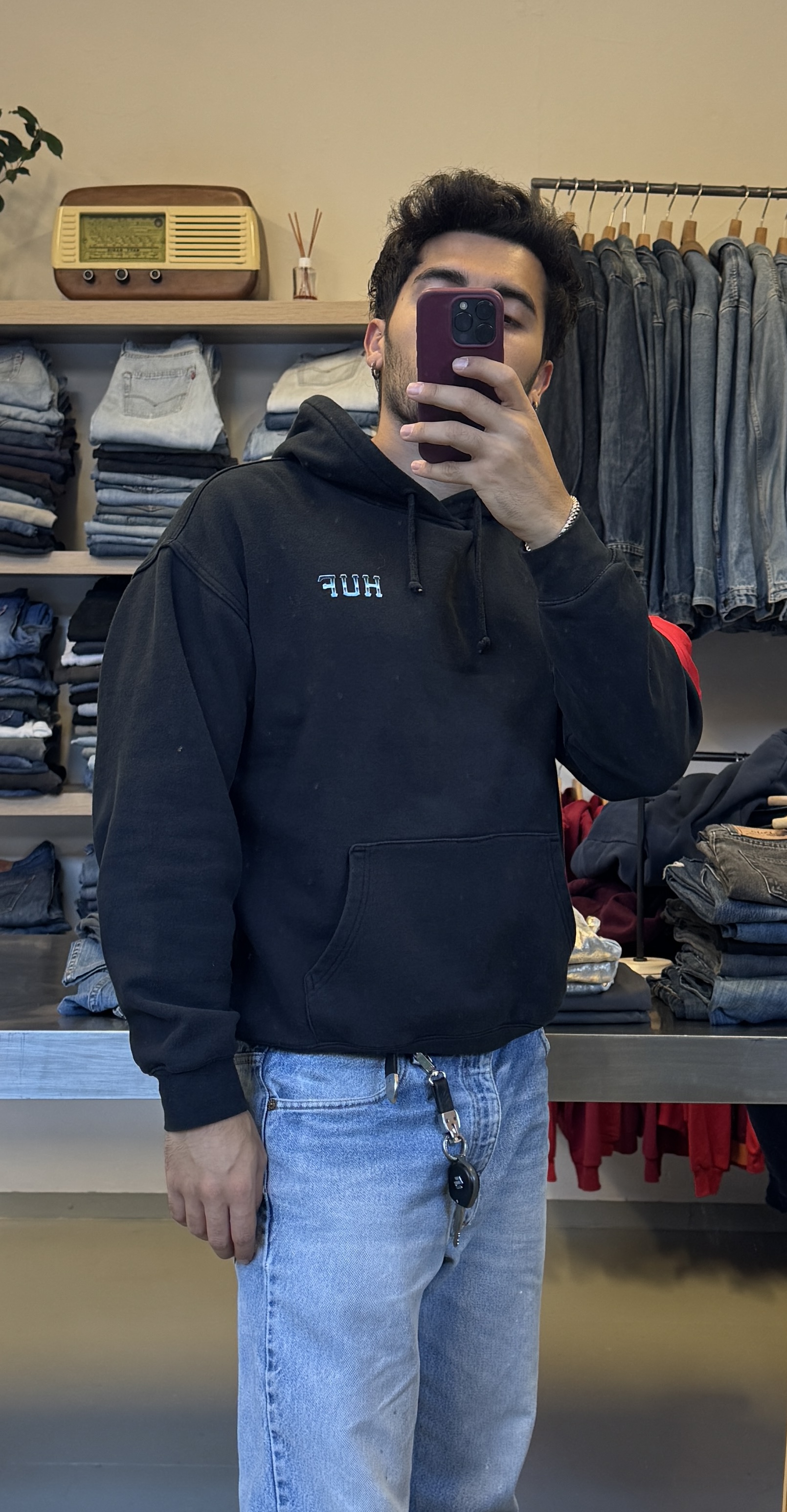 HUF Black Hoodie taglia M