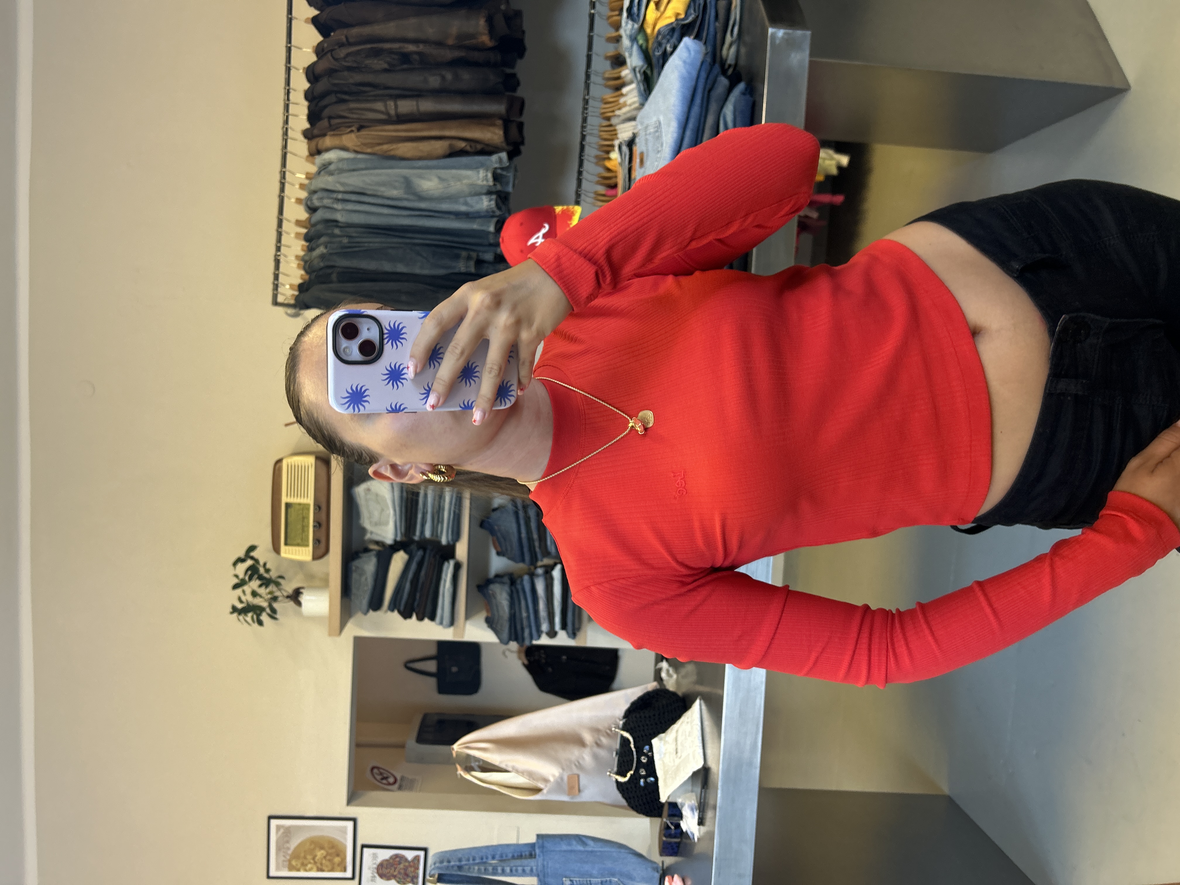 Lee Red Long-Sleeve Top 