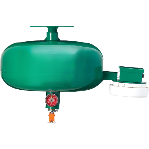 GRANADA CILINDRICA VERDE PARA HFC-236 CARGADA, 6KG CON DETECTOR 