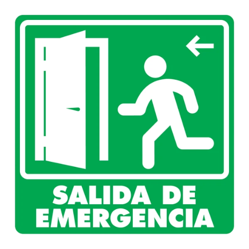 SEÑAL MODELO 004 SALIDA DE EMERGENCIA IZQUIERDA