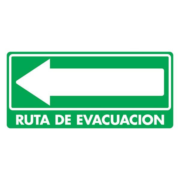 SEÑAL MODELO 024 RUTA DE EVACUACIÓN IZQUIERDA