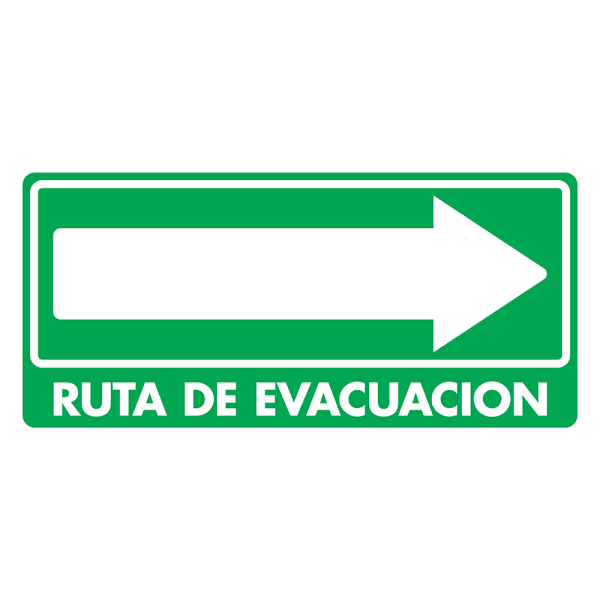 SEÑAL MODELO 025 RUTA DE EVACUACIÓN DERECHA