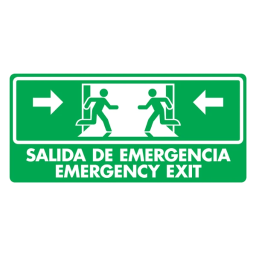 SEÑAL MODELO 027 SALIDA EMERGENCIA ESPAÑOL/INGLES