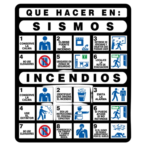 SEÑAL MODELO 030 SISMO-INCENDIO