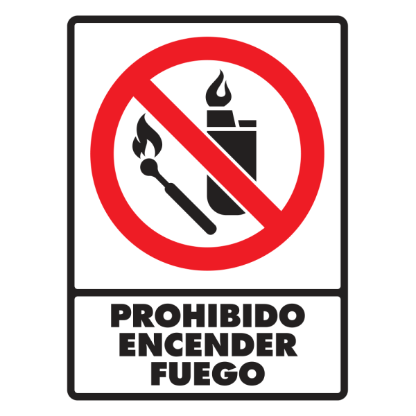 SEÑAL MODELO 049 PROHIBIDO ENCENDER FUEGO