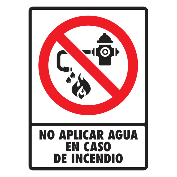 SEÑAL MODELO 054 NO APLICAR AGUA