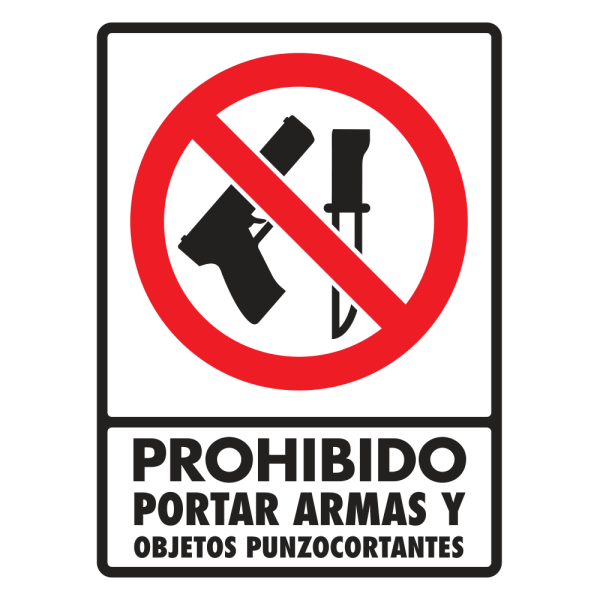 SEÑAL MODELO 066 PROHIBIDO PORTAR ARMAS