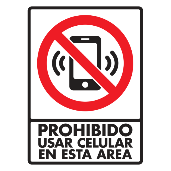 SEÑAL MODELO 071 PROHIBIDO USAR CELULAR
