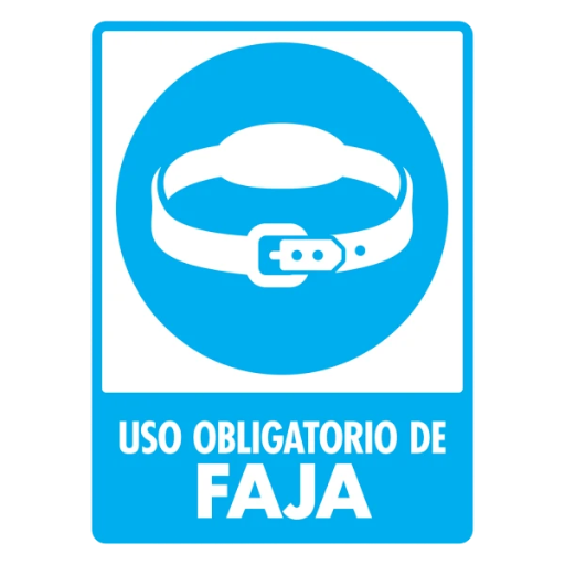 SEÑAL MODELO 104 USO DE FAJA