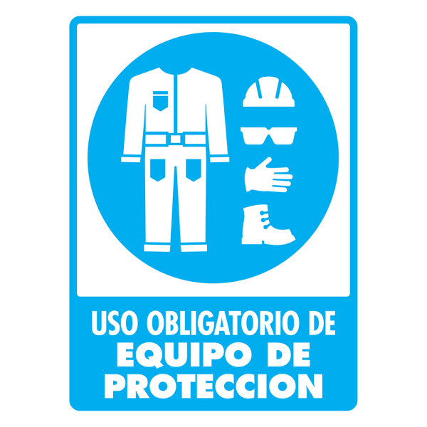 SEÑAL MODELO 114 USO DE EQUIPO PROTECCIÓN