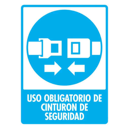 SEÑAL MODELO 117 USO DE CINTURÓN SEGURIDAD