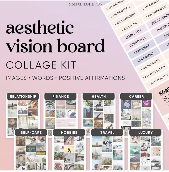 Aesthetic Vision Board Collage Kit