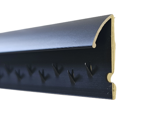 Matt Black Carpet to Vinyl Door Strip 90/120cm