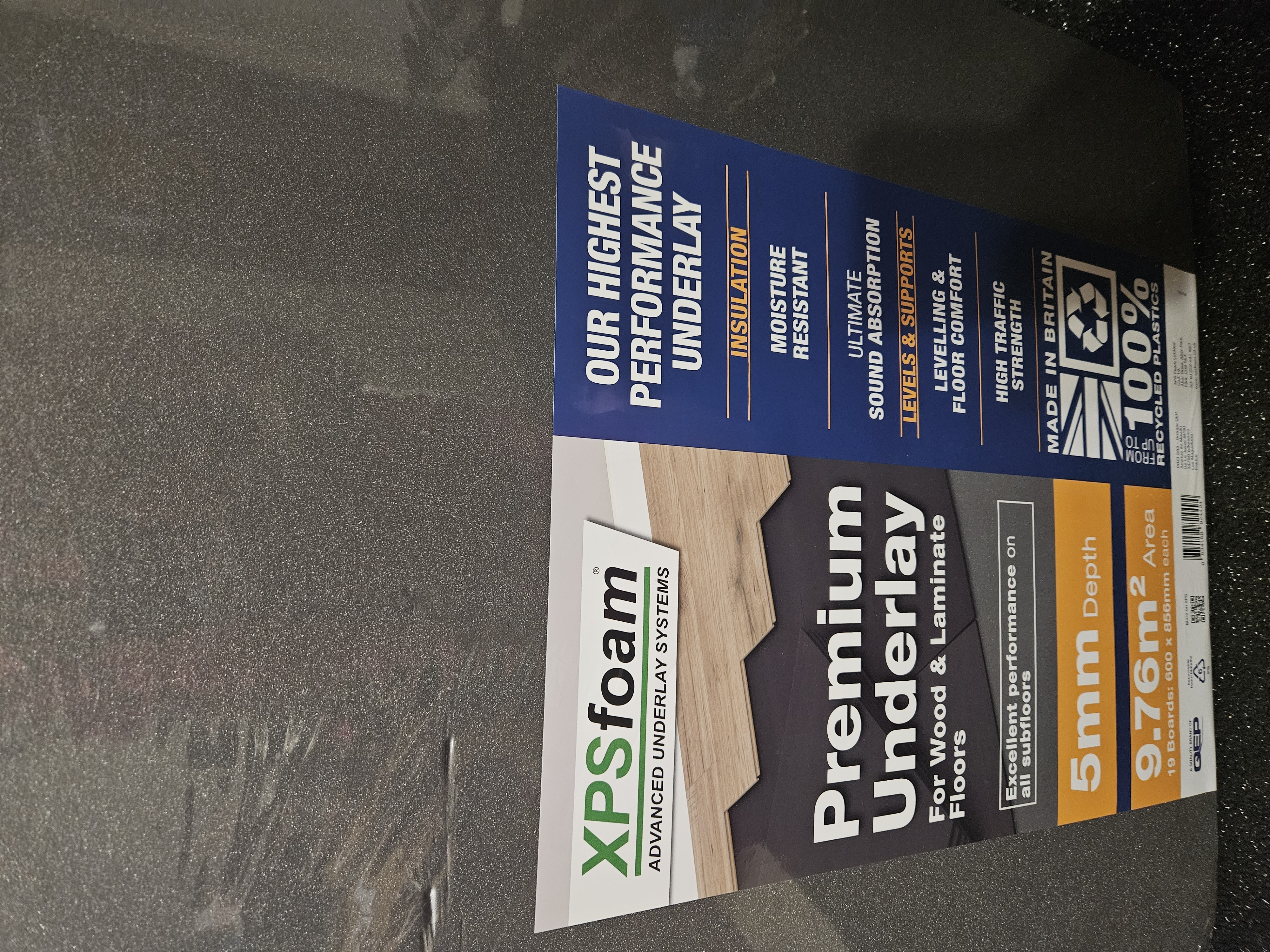 XPS Foam Premium Underlay for Wood or Laminate Flooring