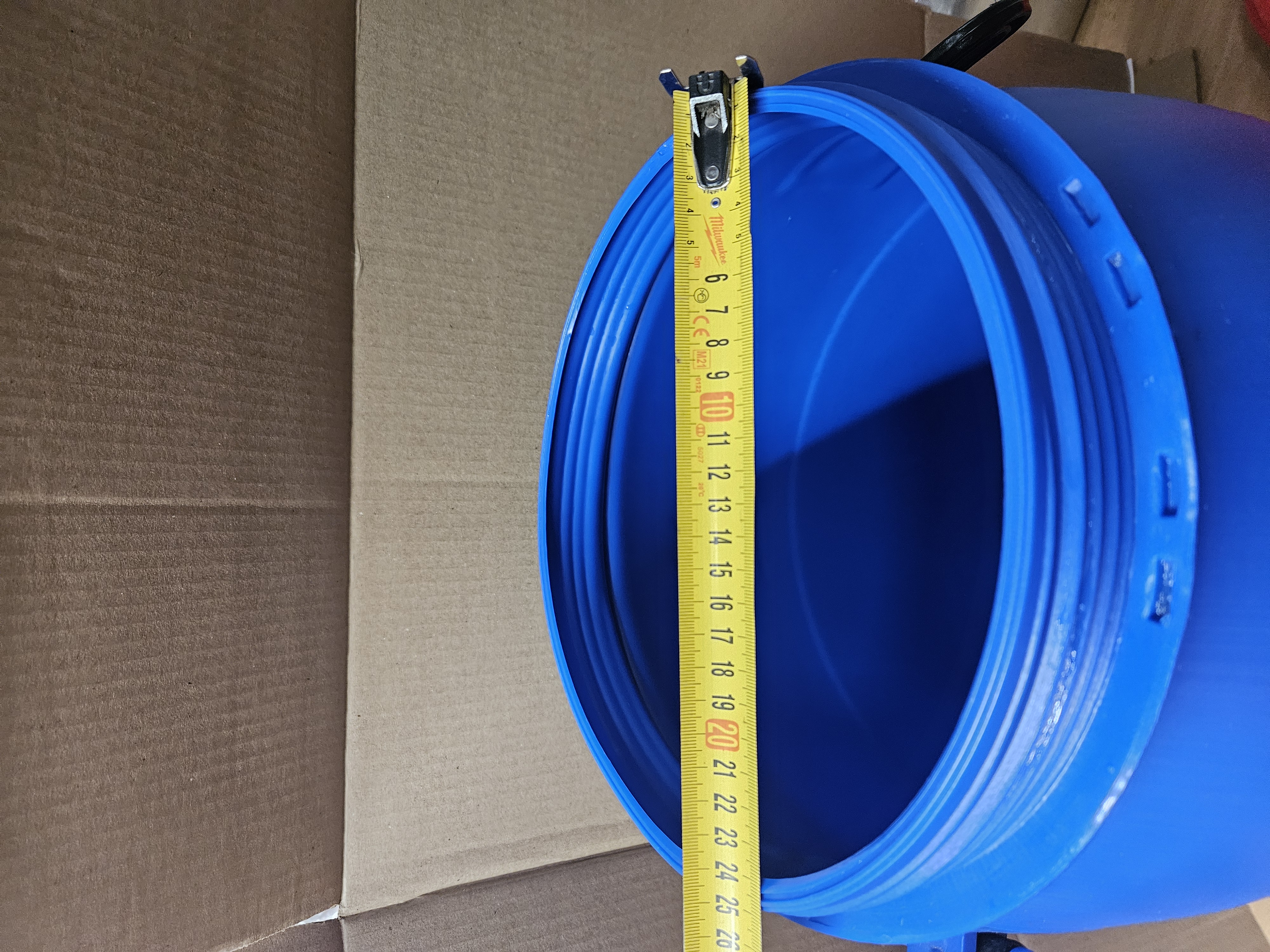 Blue barrel keg 25litre with screw lid USED