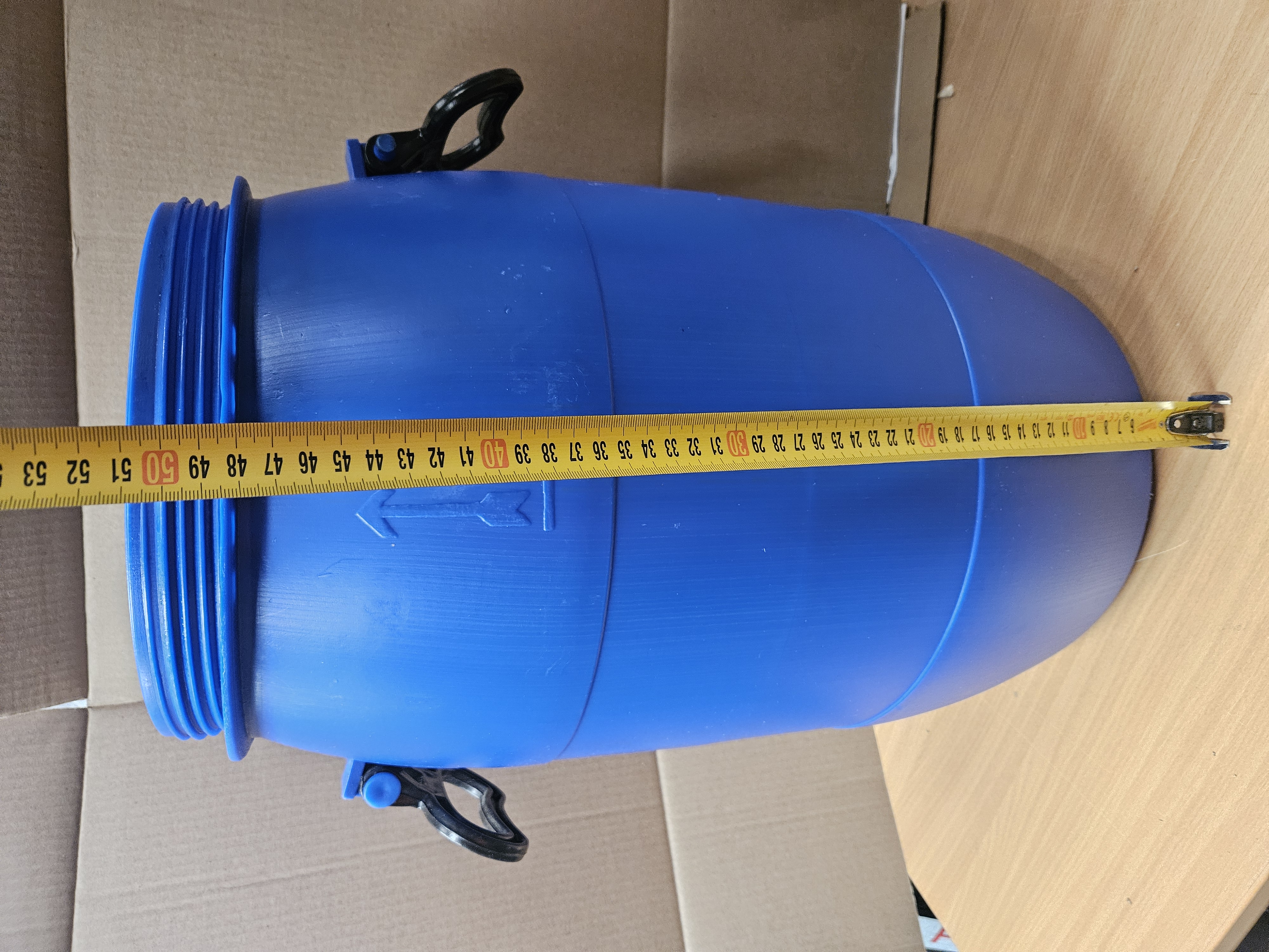 Blue barrel keg 25litre with screw lid USED