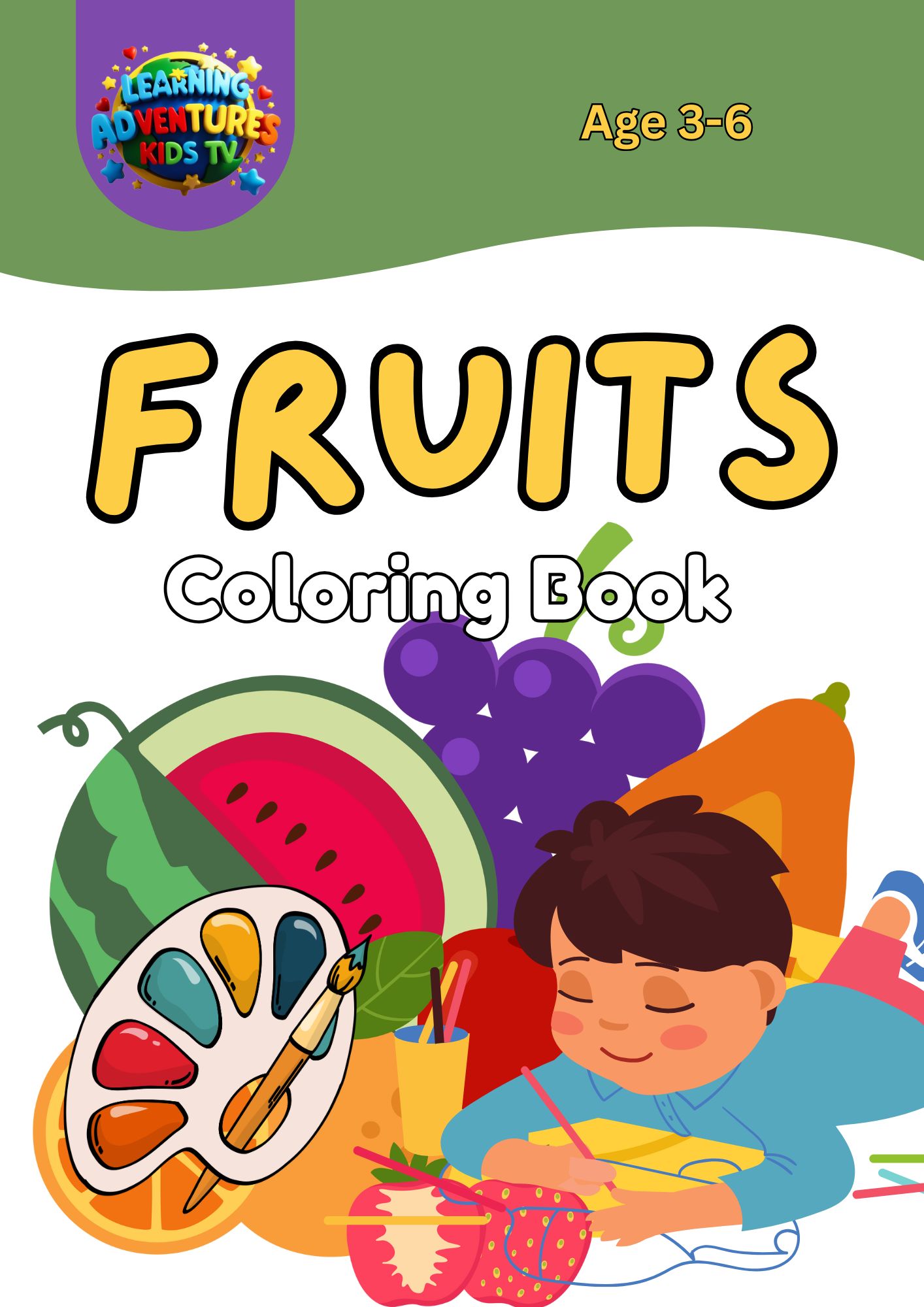 Fruits Coloring Book