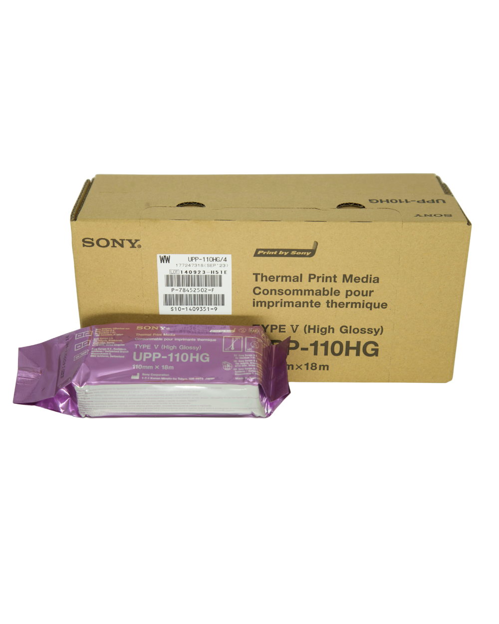 Papel Termico Sony Upp-110HG Alta Densidad y Alto Brillo