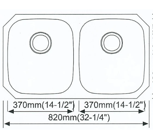 Stainless Steel Kitchen Sink Basic 50/50