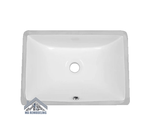 Ceramic Undermount Bathroom Sink Rectangular