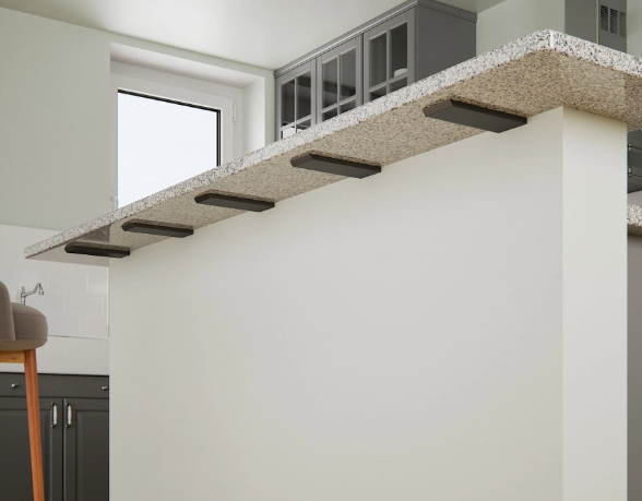 Support Hidden Countertop Flat Bracket