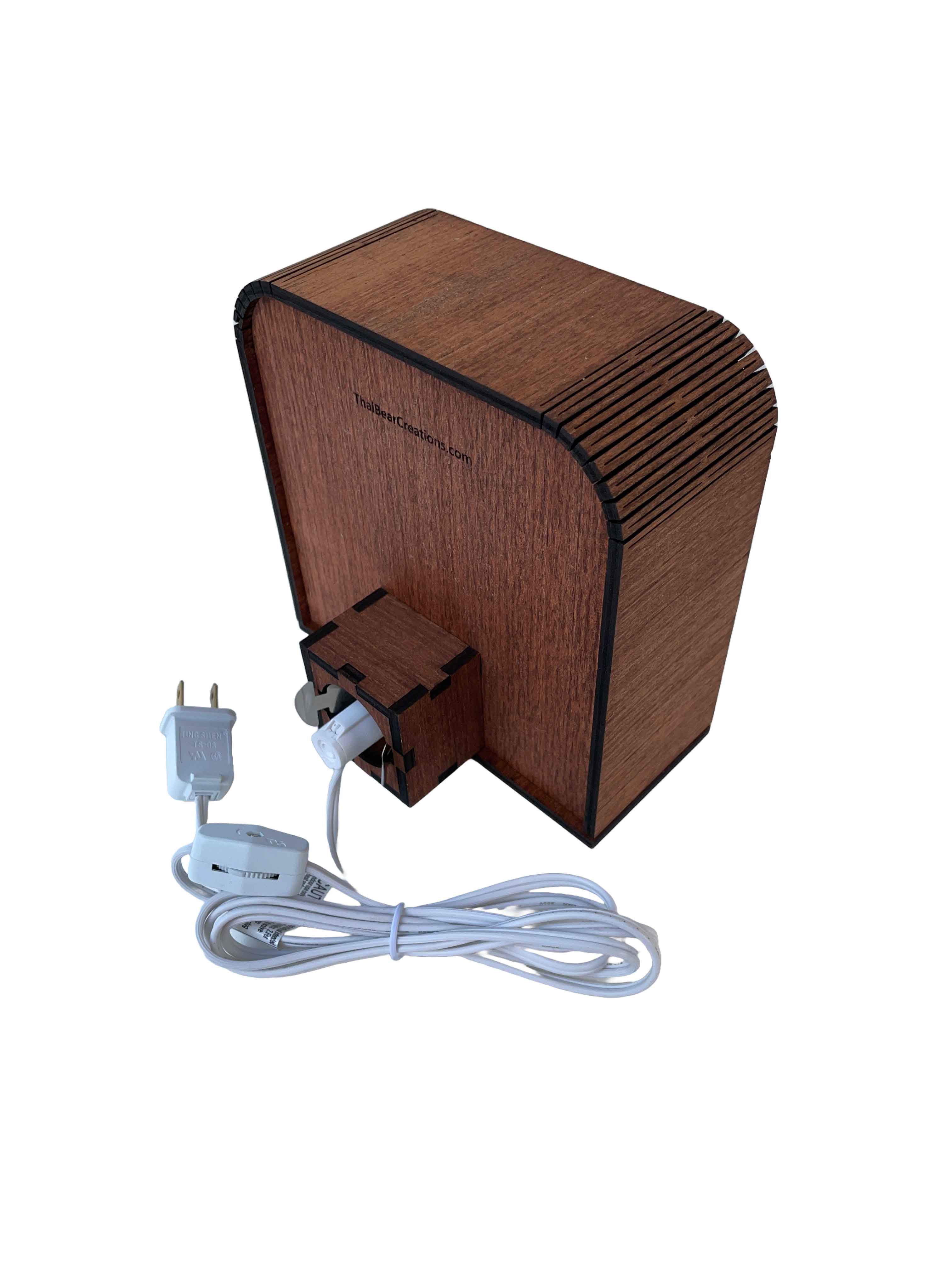 Deer Design Wood Shadow Box - American Walnut