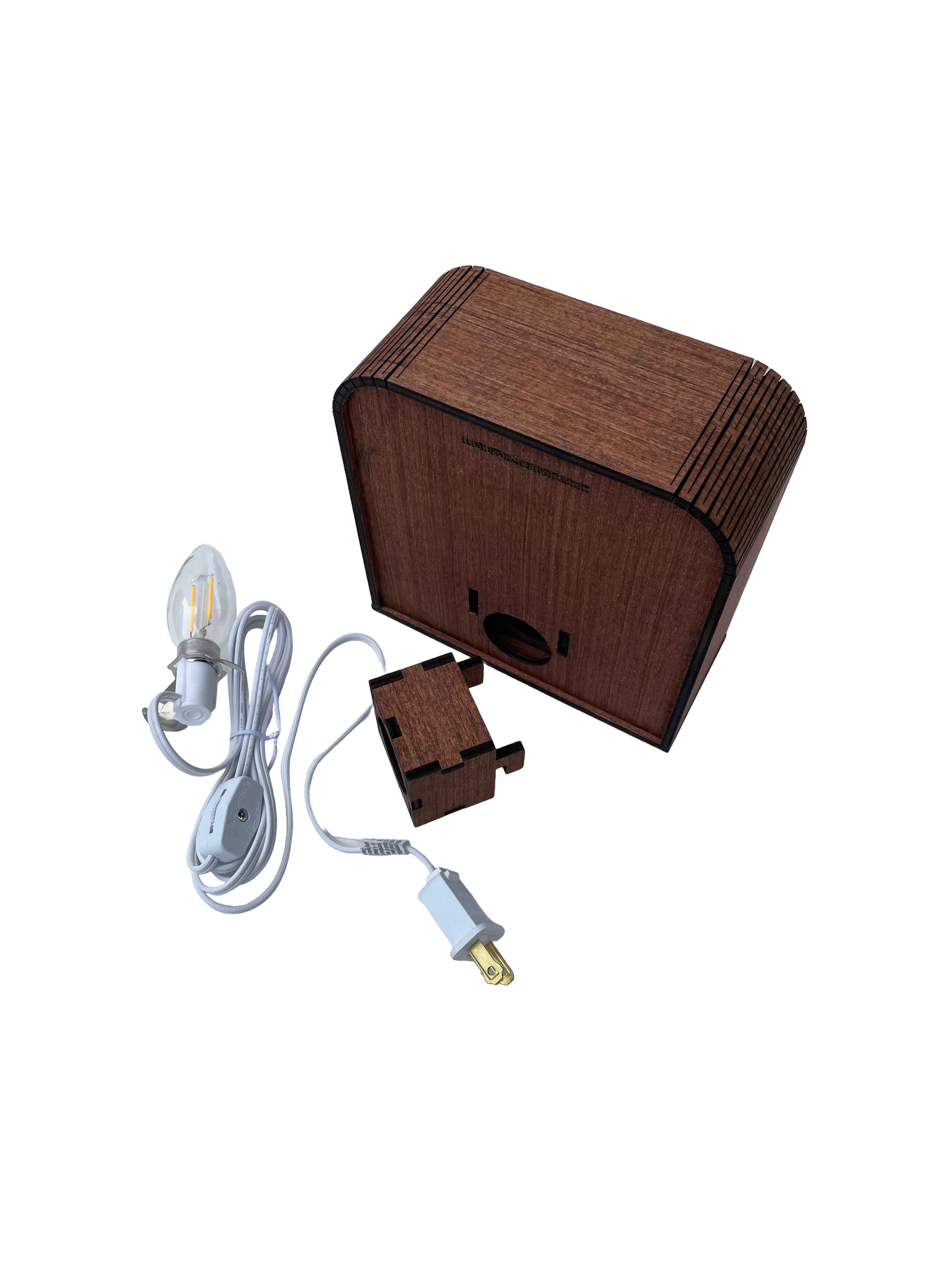 Deer Design Wood Shadow Box - American Walnut