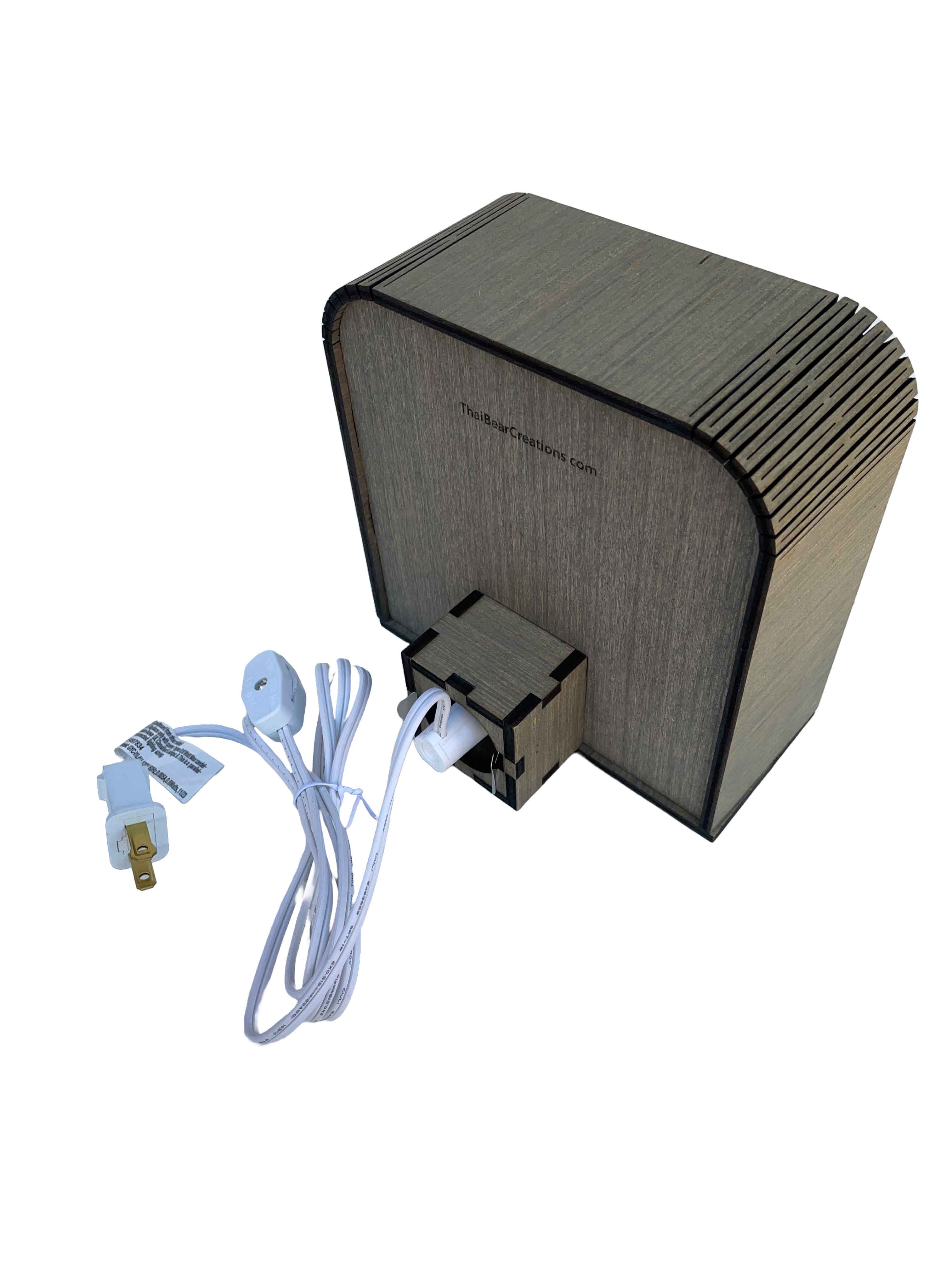 Winter Design Wood Shadow Box - Easy Grey