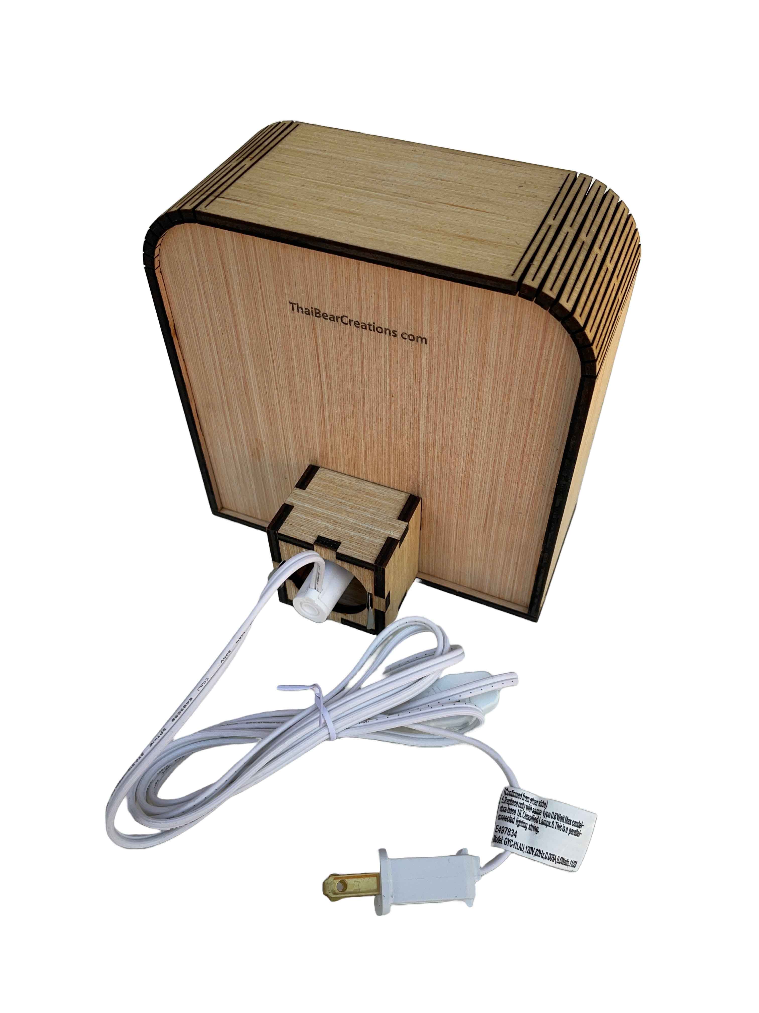 Winter Design Wood Shadow Box - Natural