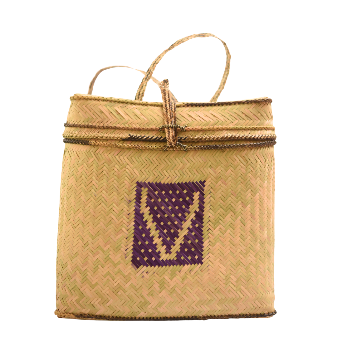 Backpack (Plain with Violet Design)