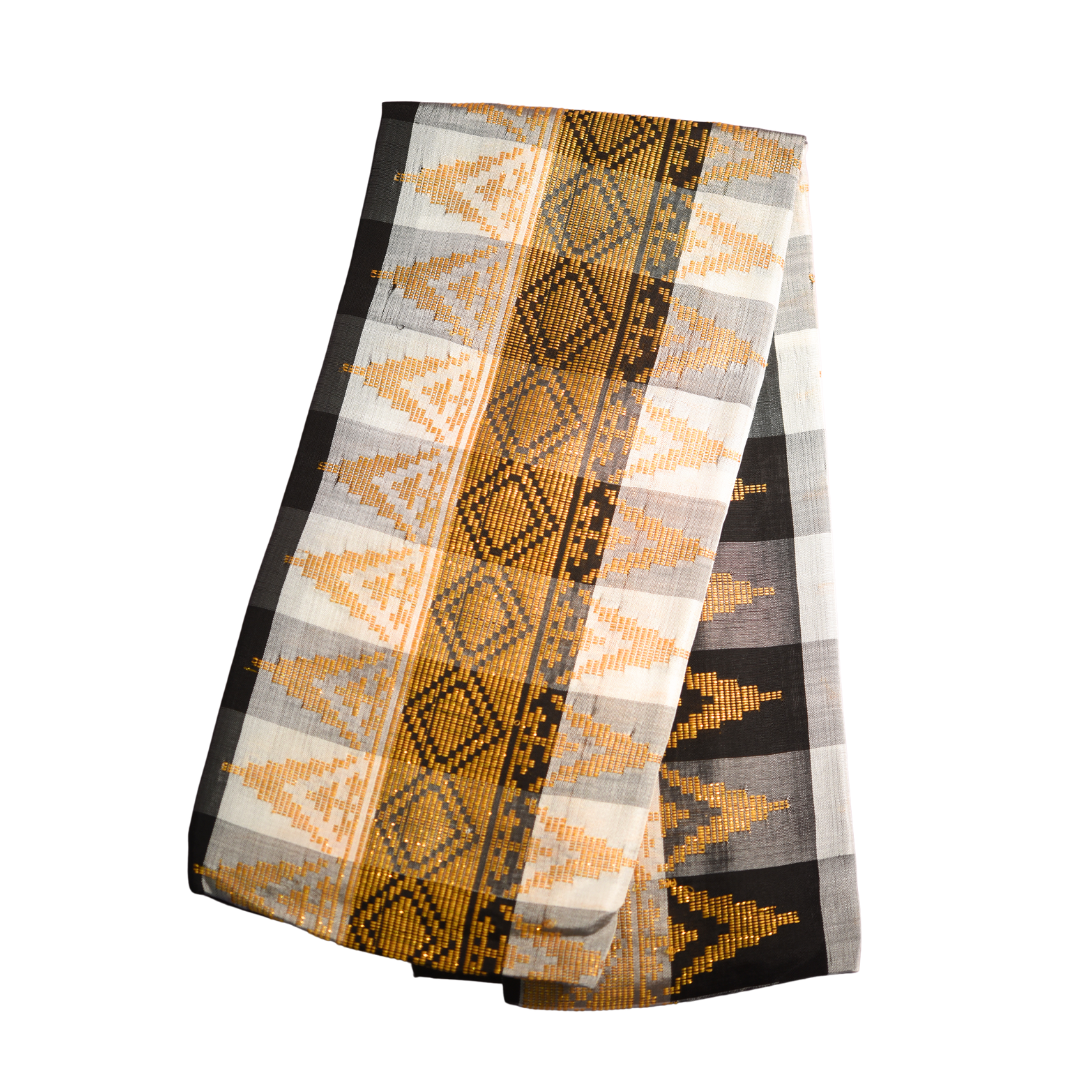 Full Design Inaul (Black, White, and Gold)