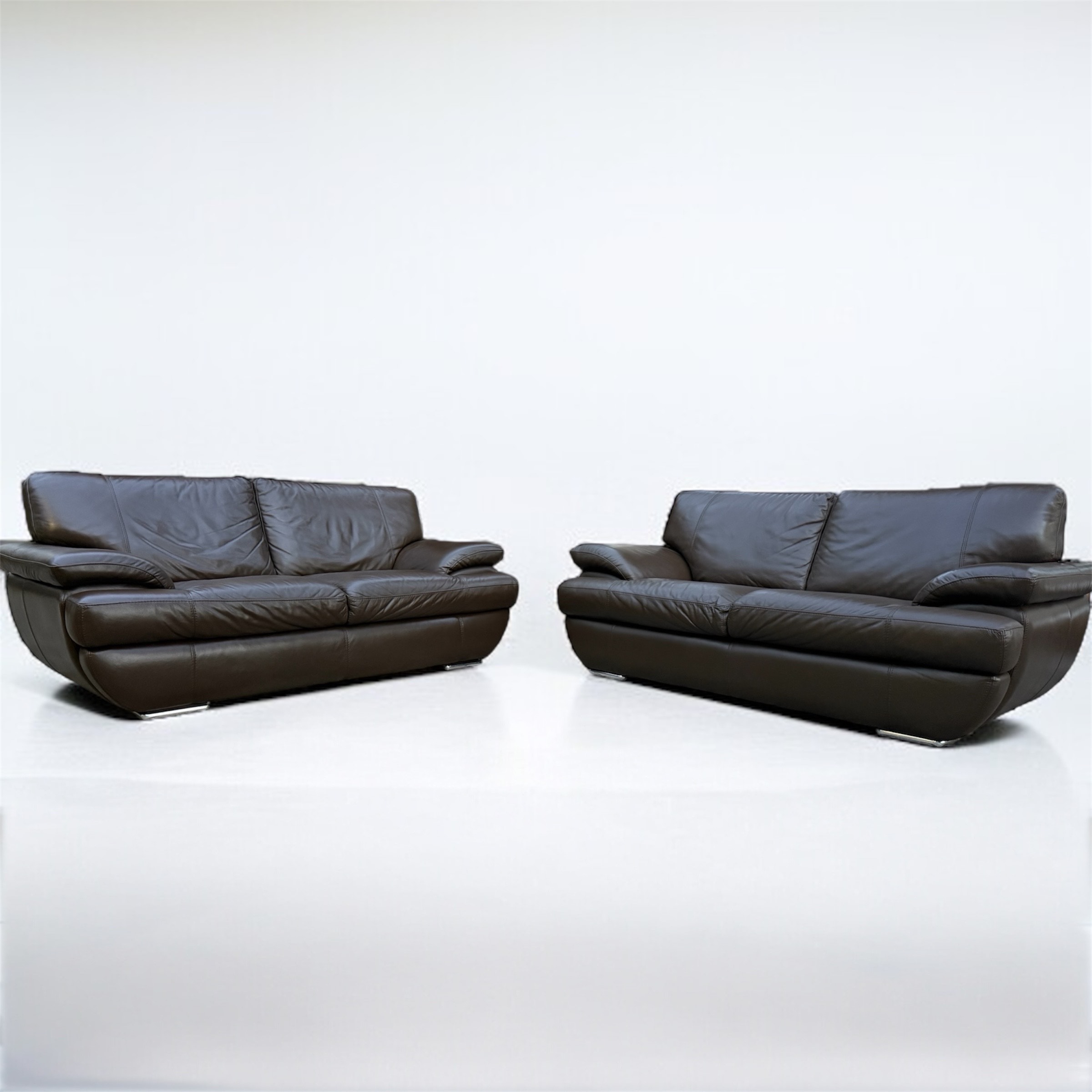 Italian Leather Sofa Set – Just Like New Signature Edition 