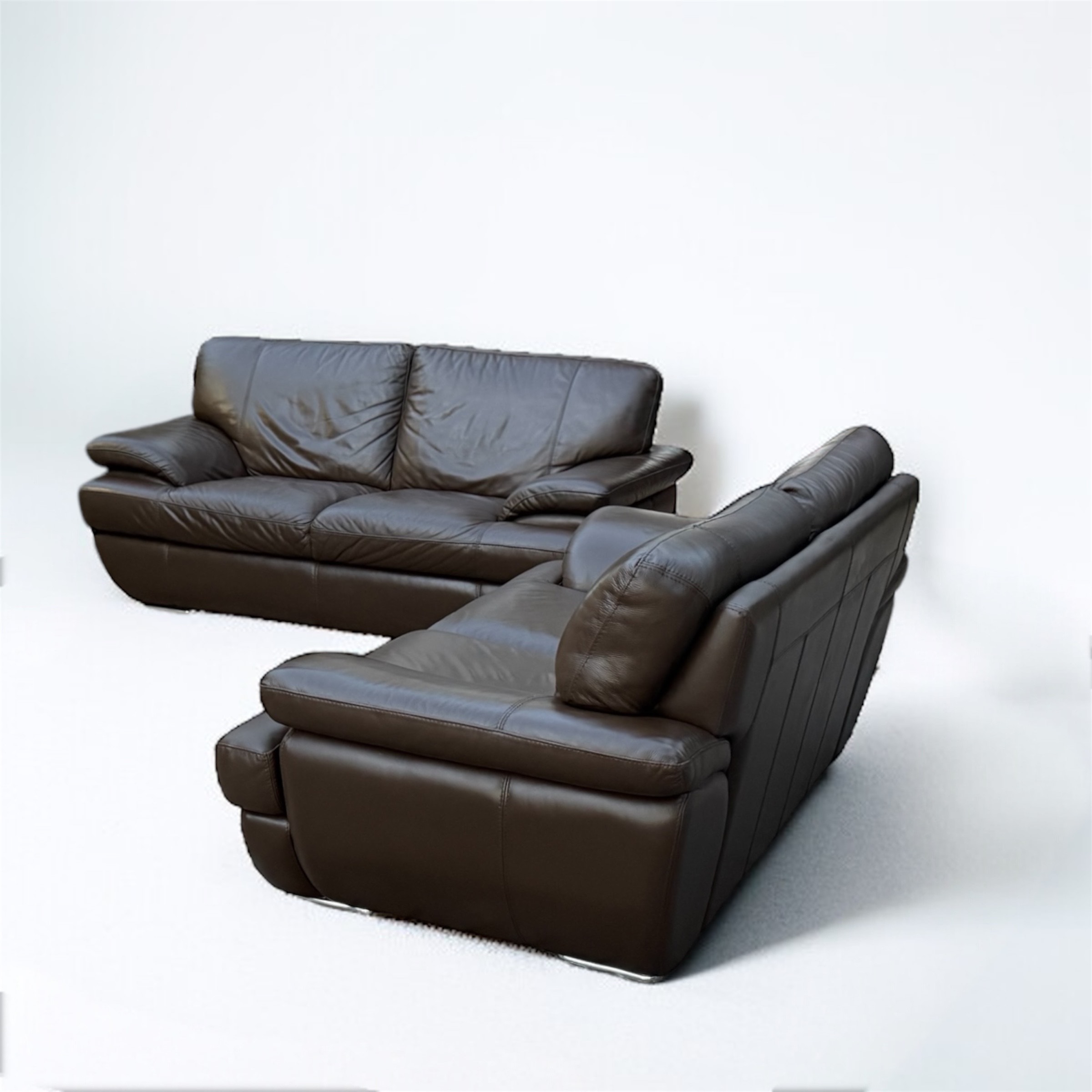 Italian Leather Sofa Set – Just Like New Signature Edition 