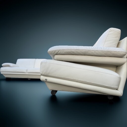 Natuzzi Italian Leather Sectional – Redesigned by Just Like New