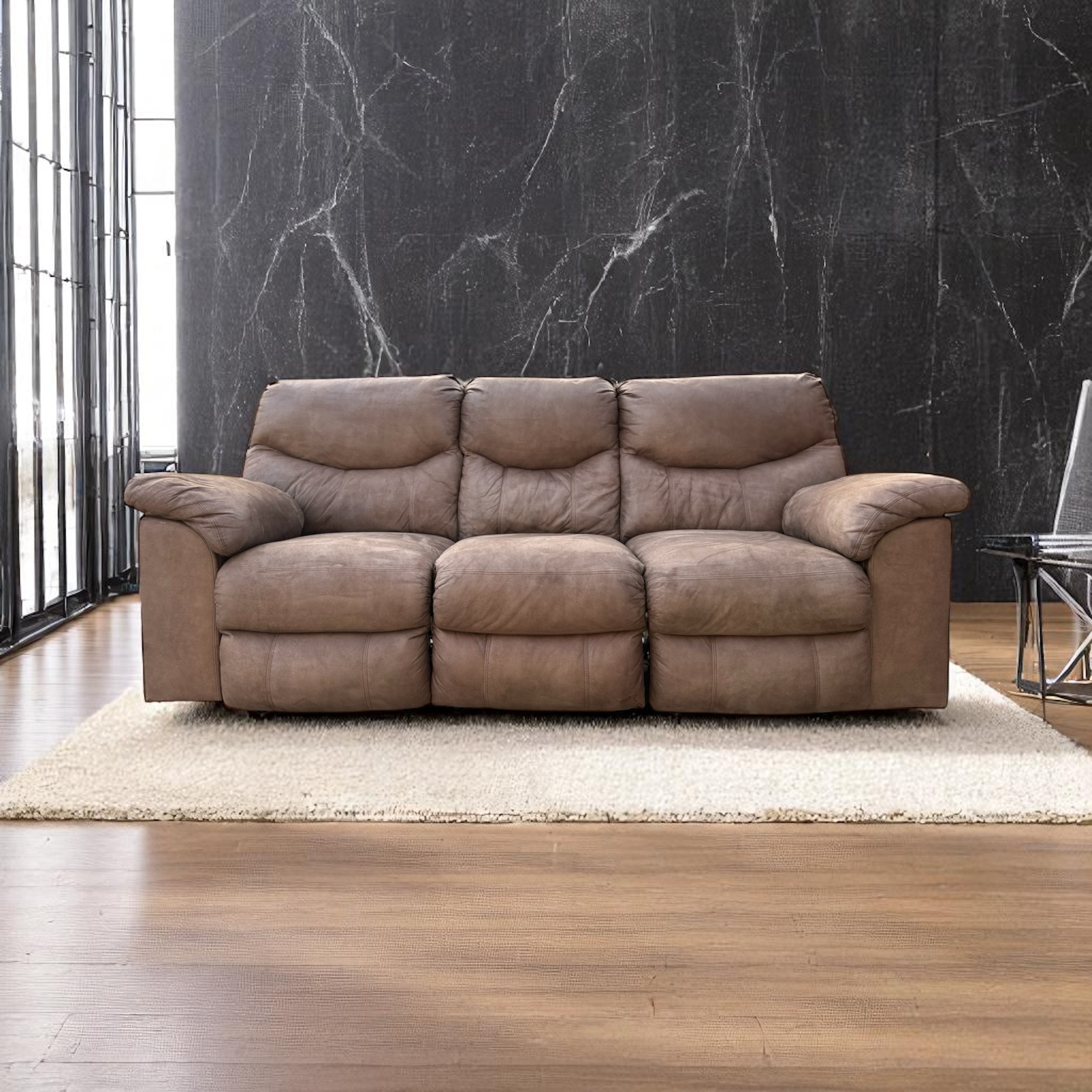 Power Recliner Sofa – Plush, Spacious & Functional
