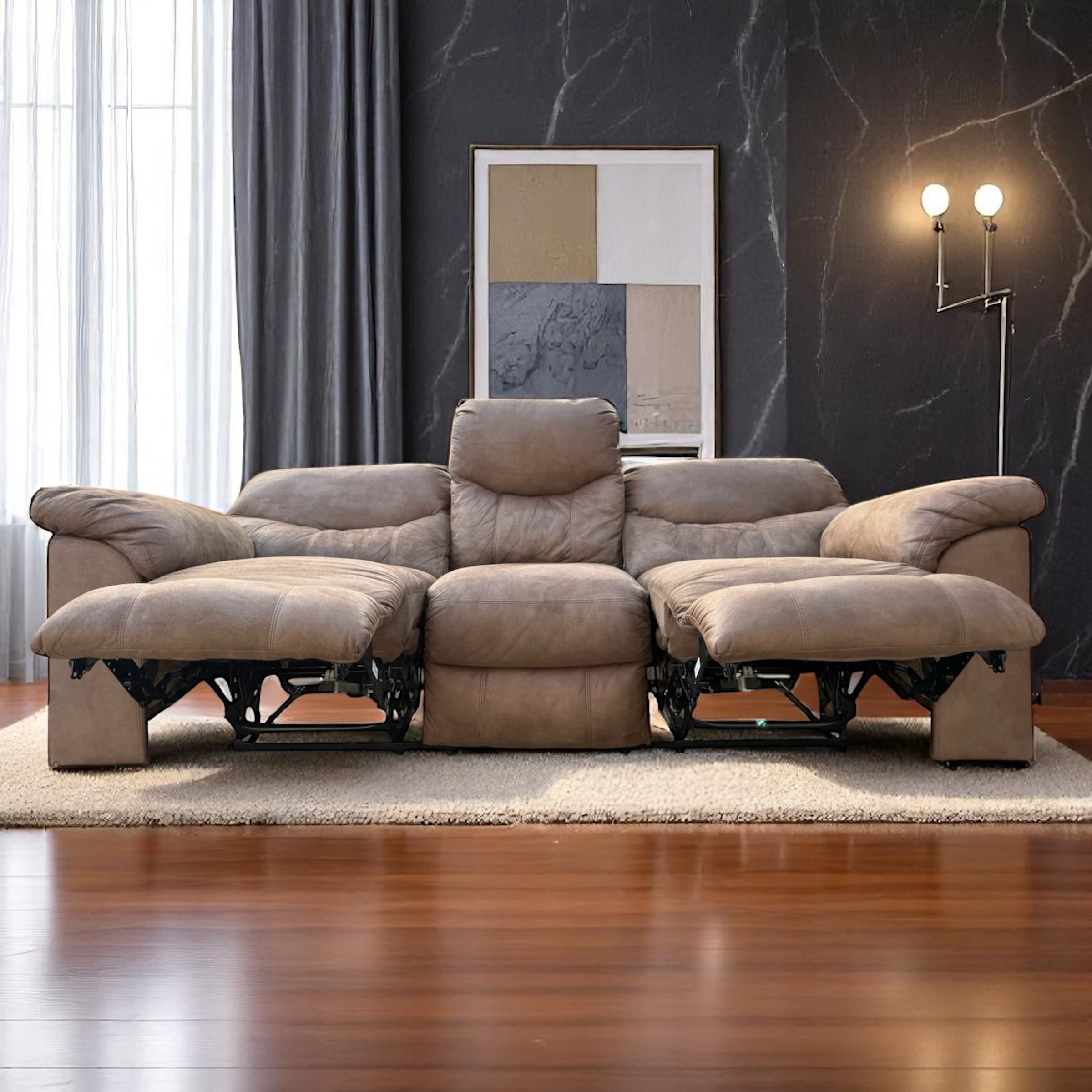 Power Recliner Sofa – Plush, Spacious & Functional