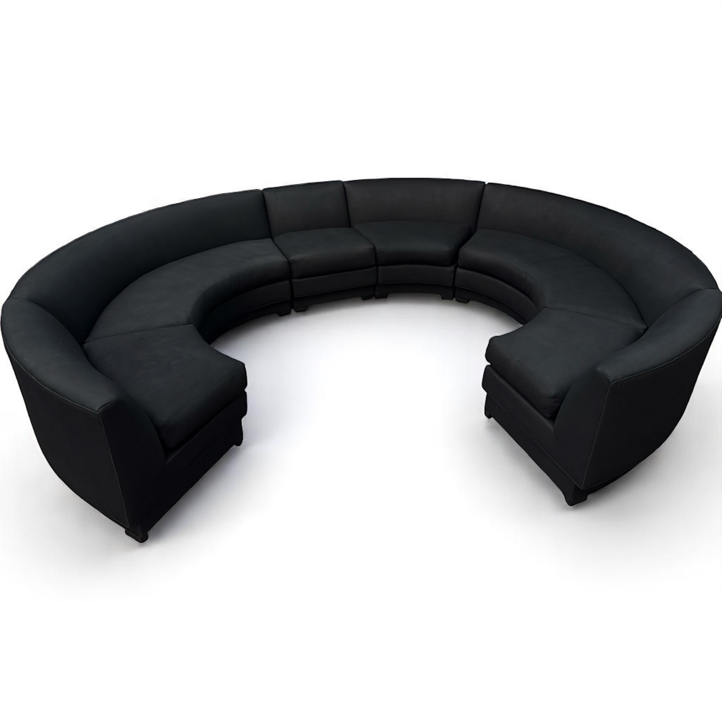 Signature Modular Curved Sectional – Custom Linen Blend