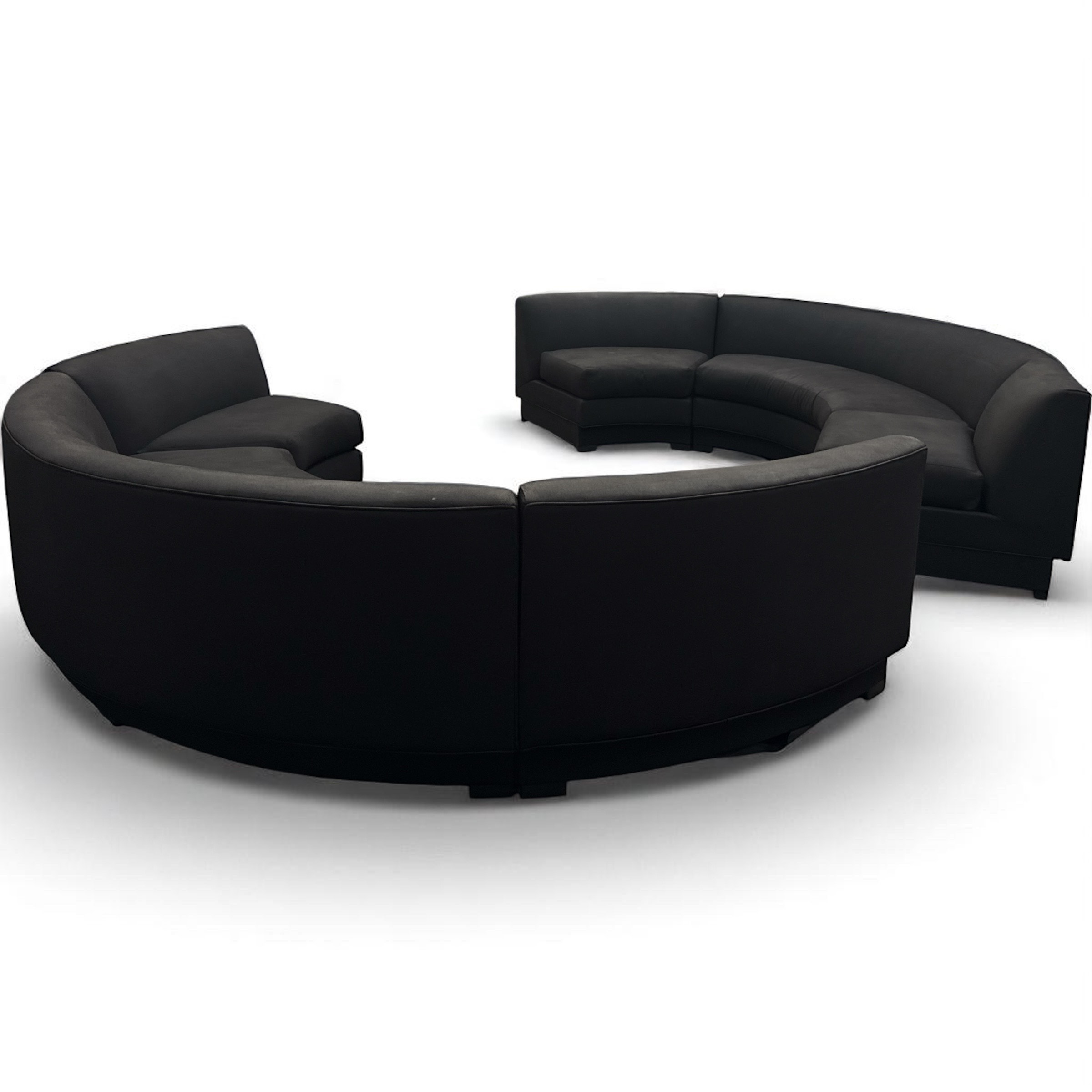 Signature Modular Curved Sectional – Custom Linen Blend